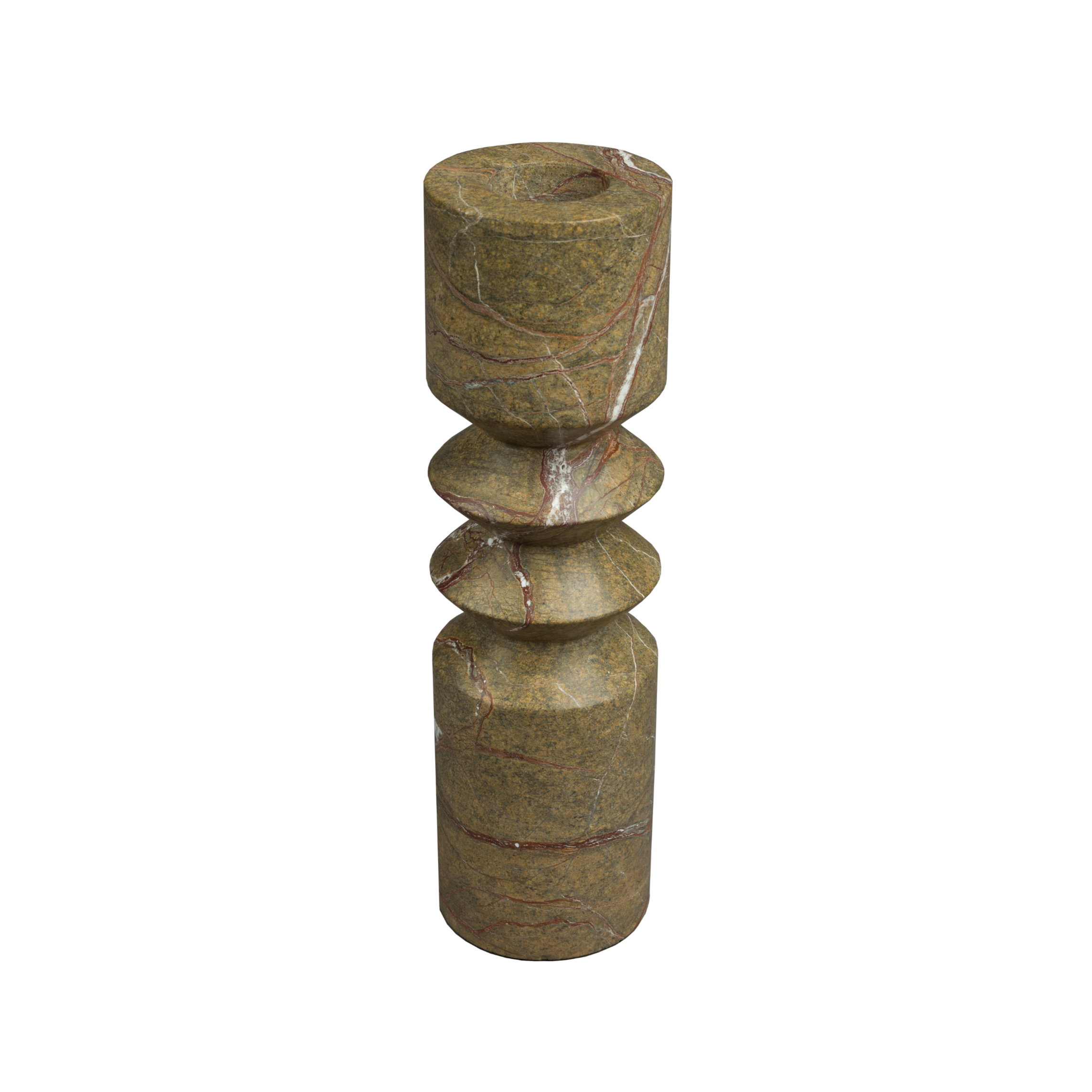 SATPURA Candle Holder Brown Marble