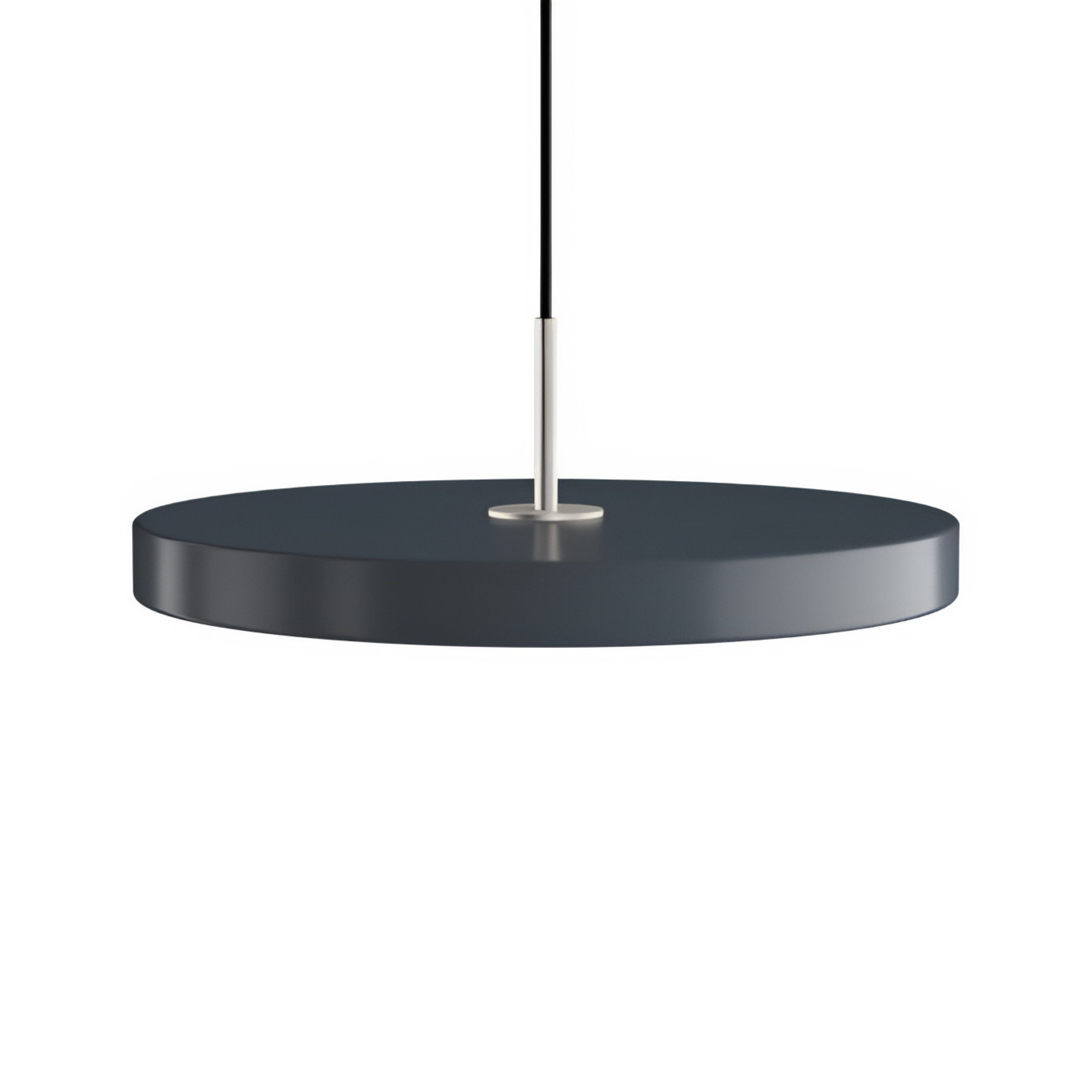 ASTERIA PLUS pendant lamp in anthracite with silver insert