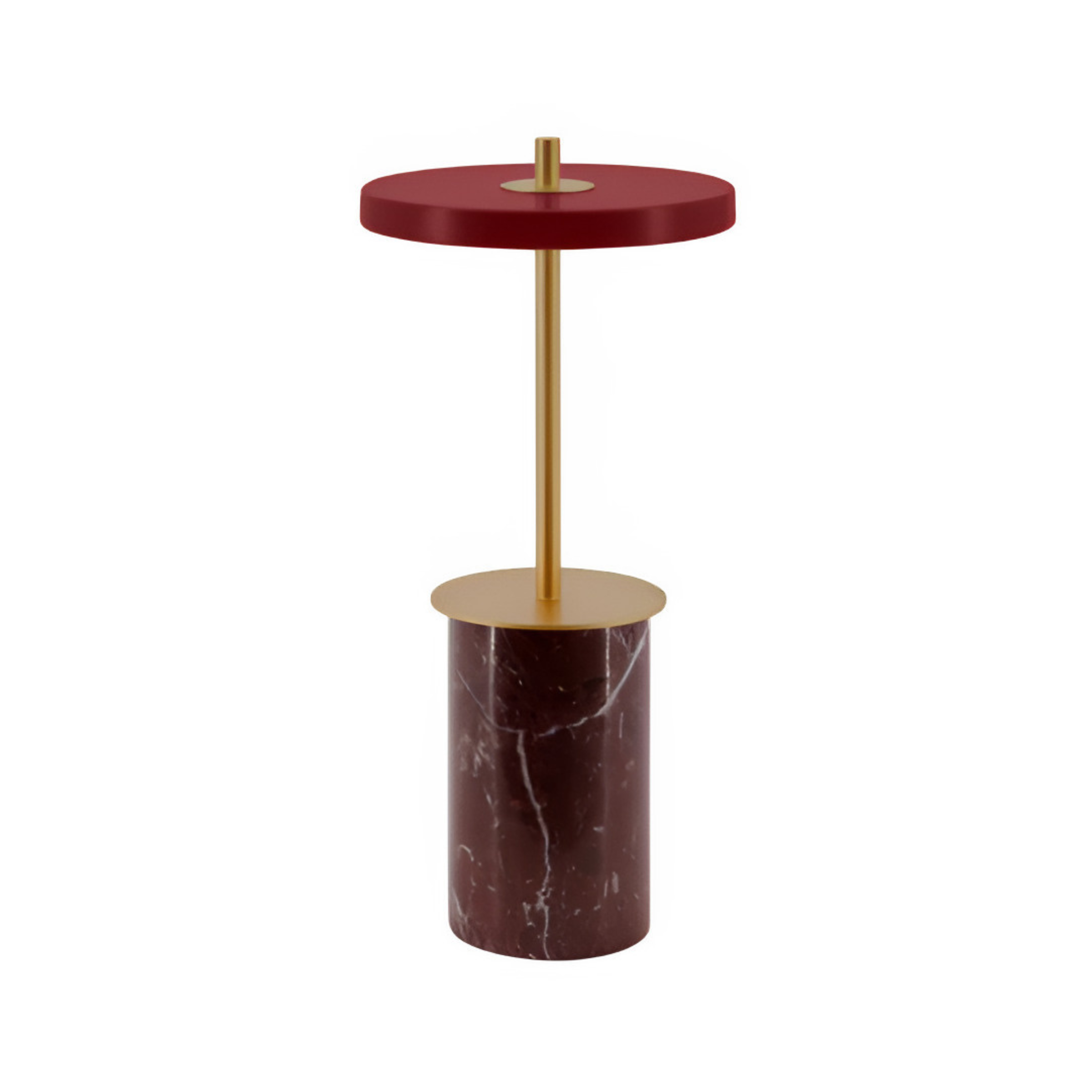 Tischlampe ASTERIA MOVE MINI roter Marmor mit goldener Einlage