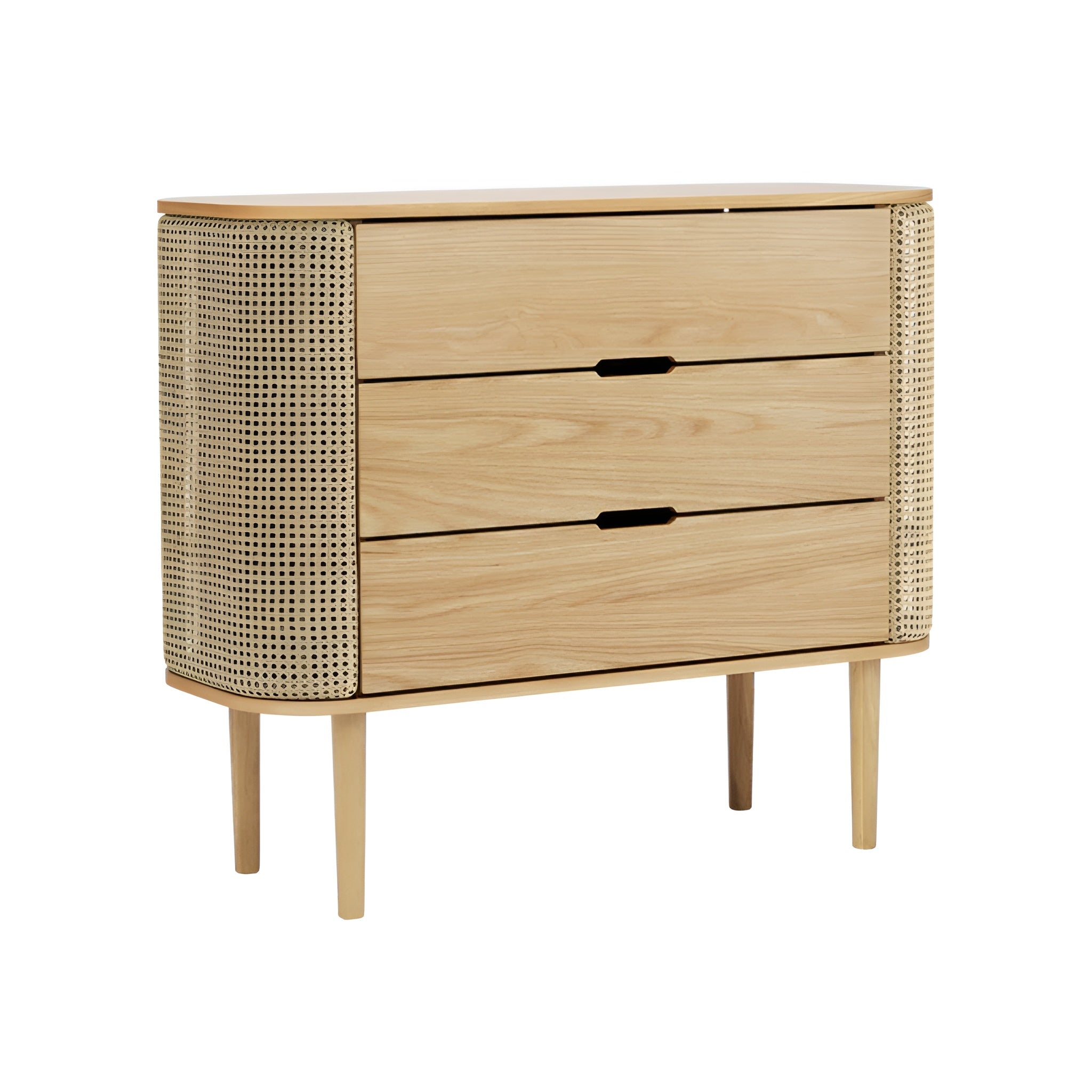 Schrank TREASURES venezianisches Schilfrohr mit Eichenbasis