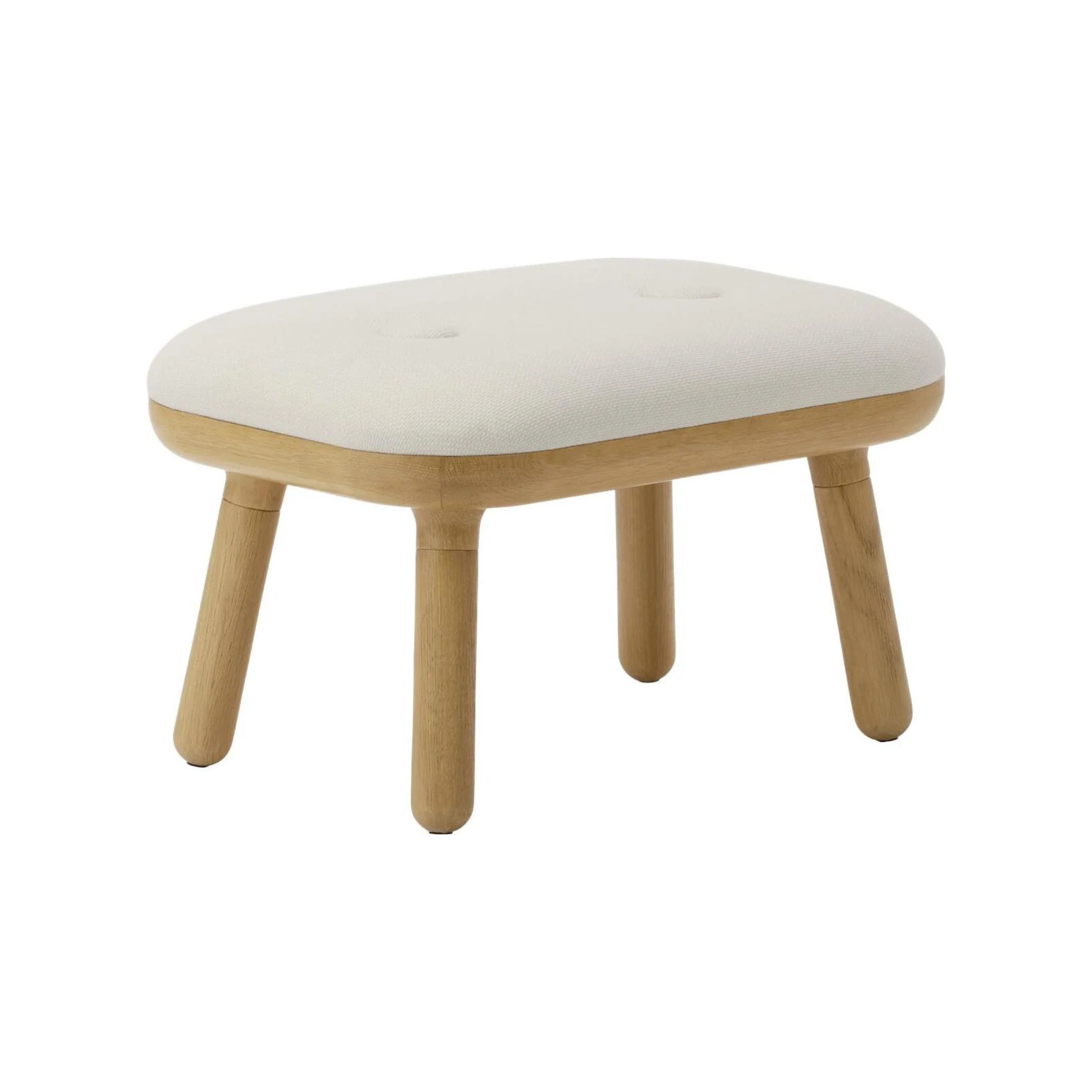 Hocker PAFF sandfarben mit Eichenbasis