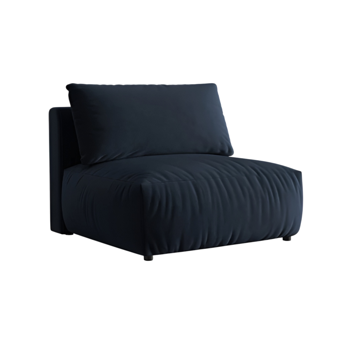 CHRIS Velvet Modular Sofa - Wide Central Element Royal Blue