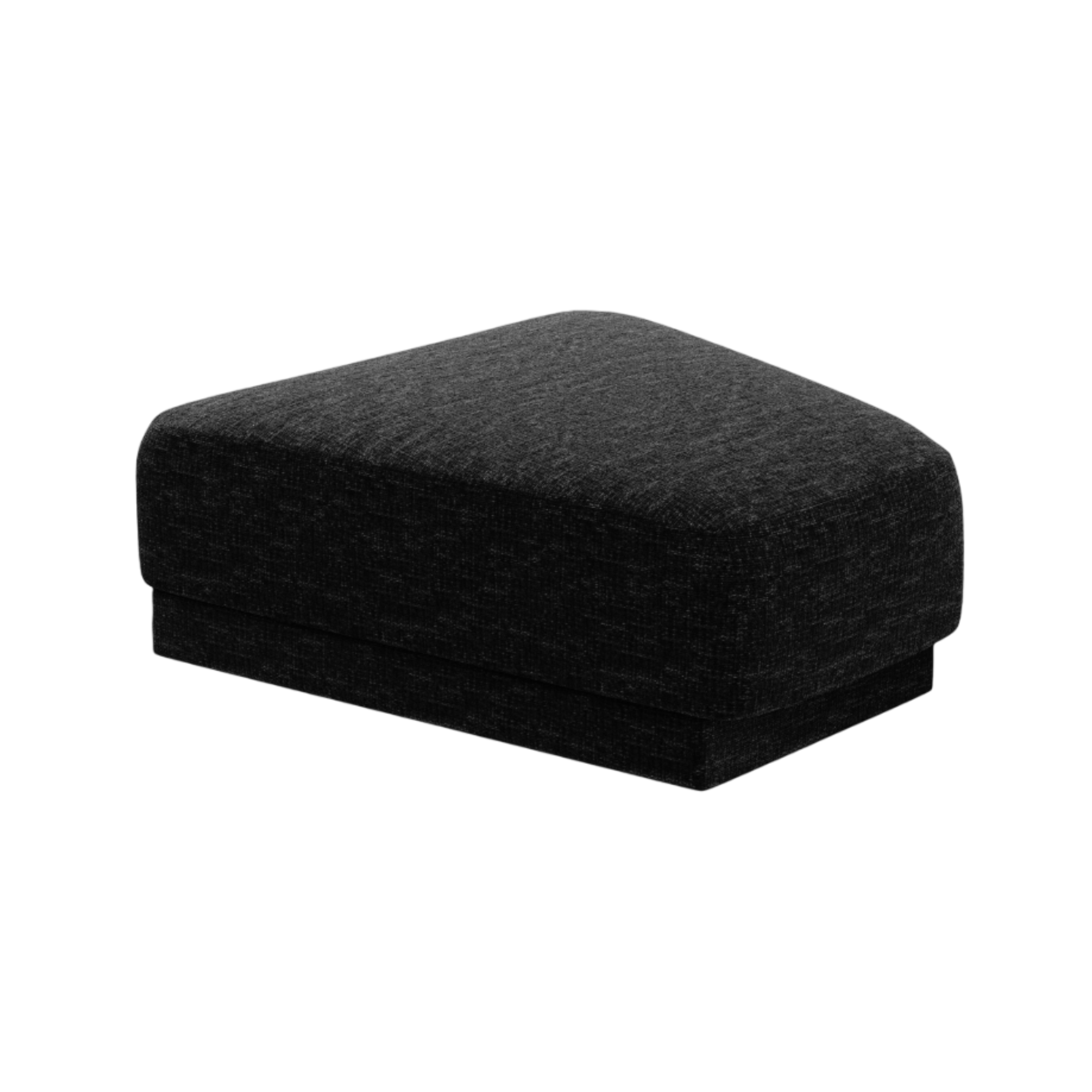 Pouf / Modul MILEY schwarzer Chenille seidig