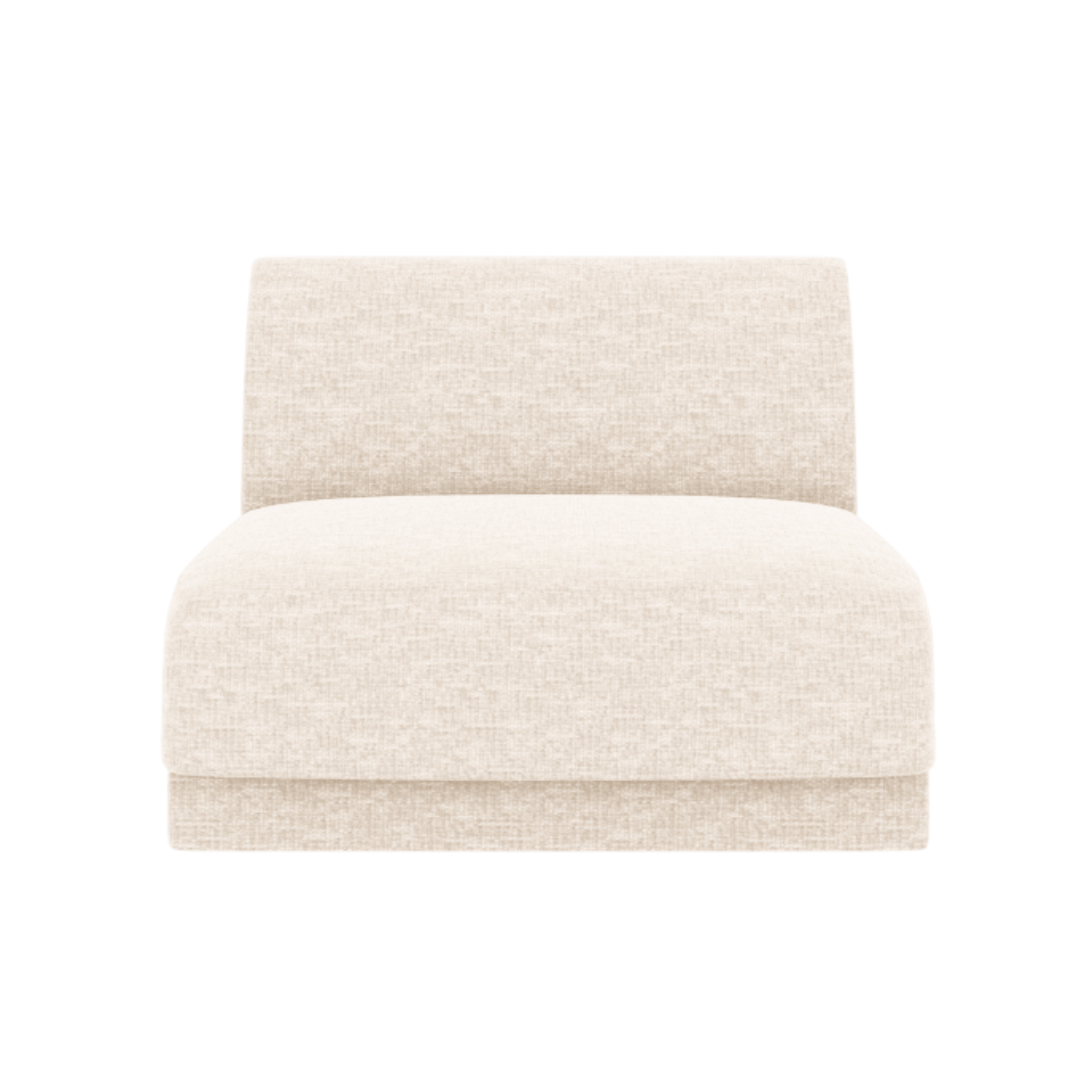 Armchair / module MILEY light beige silky chenille