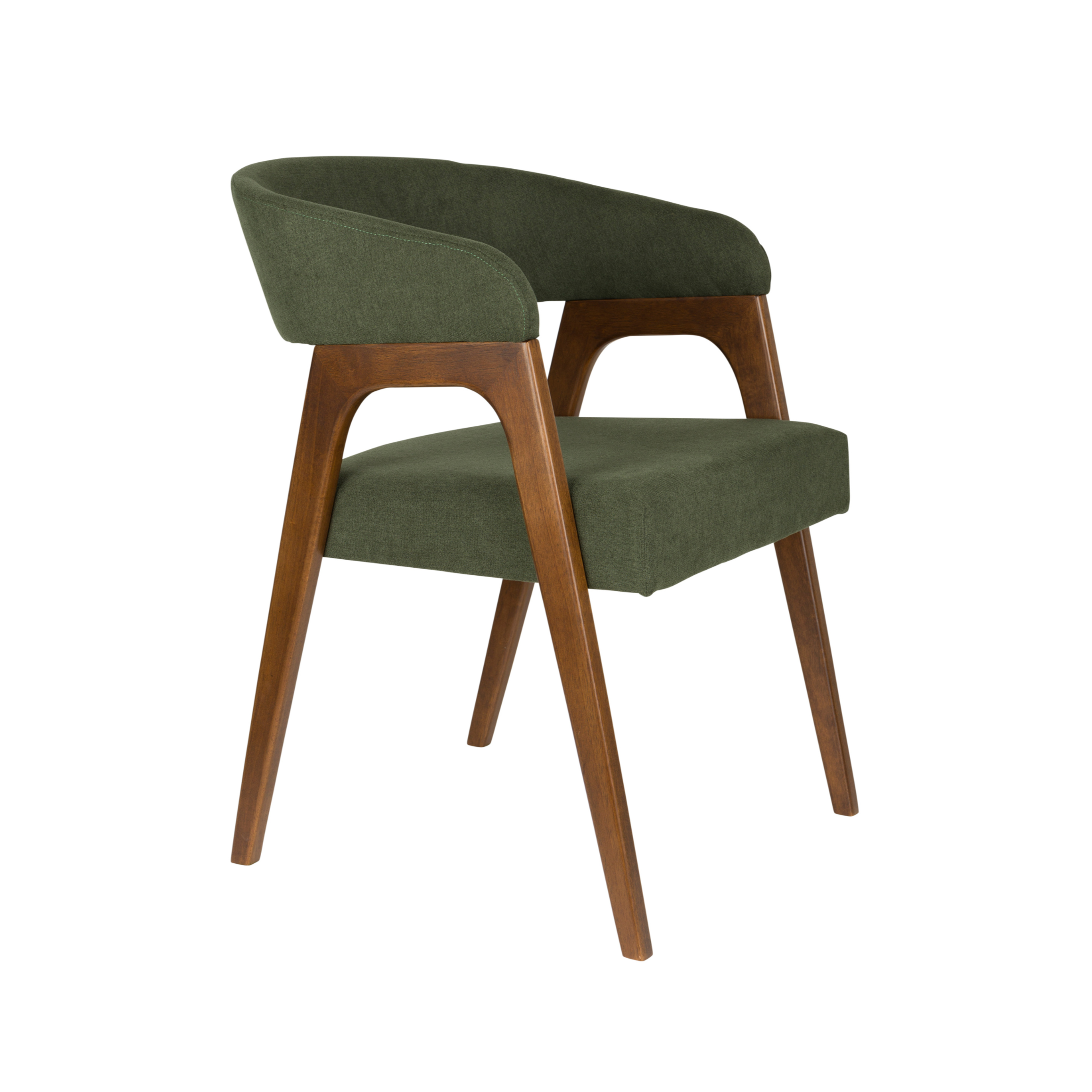 ADAMELLO chair green with wooden base