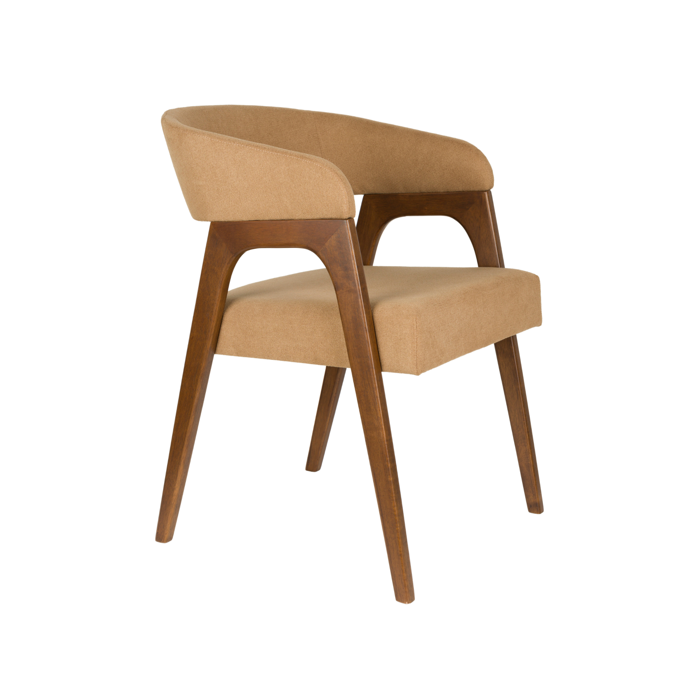 Stuhl ADAMELLO beige mit Holzgestell