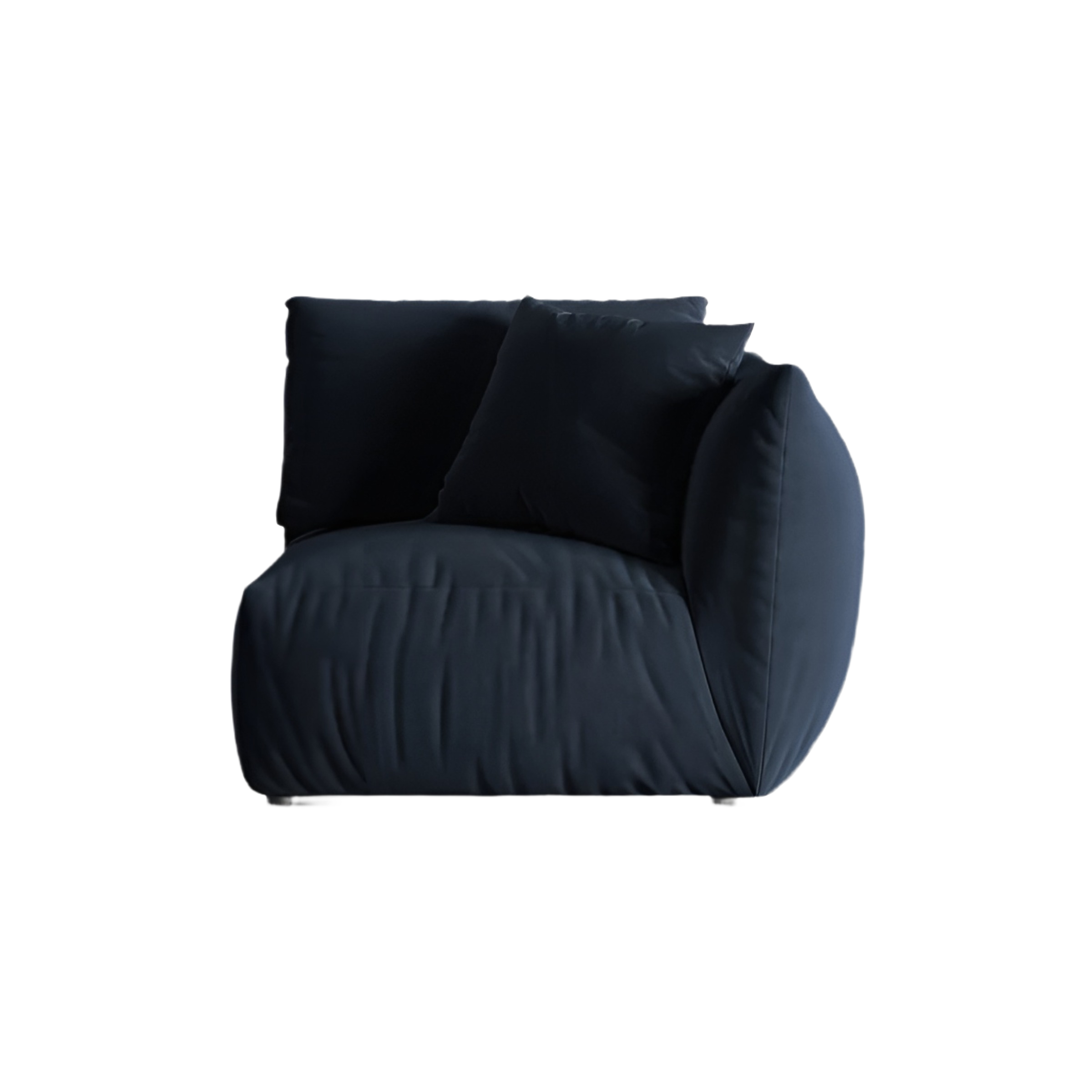 Modulares Samtsofa CHRIS - rechte Element in königsblau