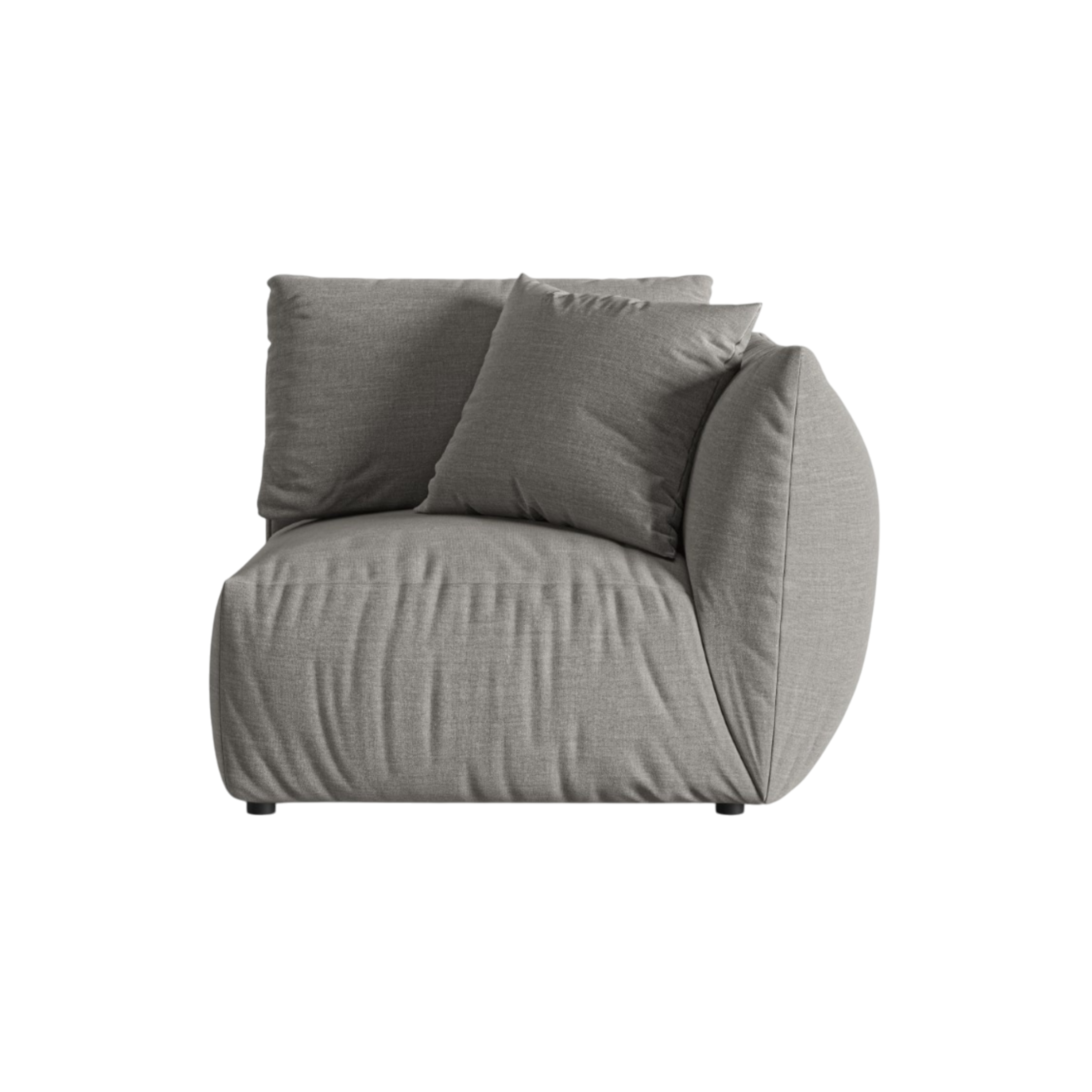 CHRIS modular sofa - right-side element gray chenille