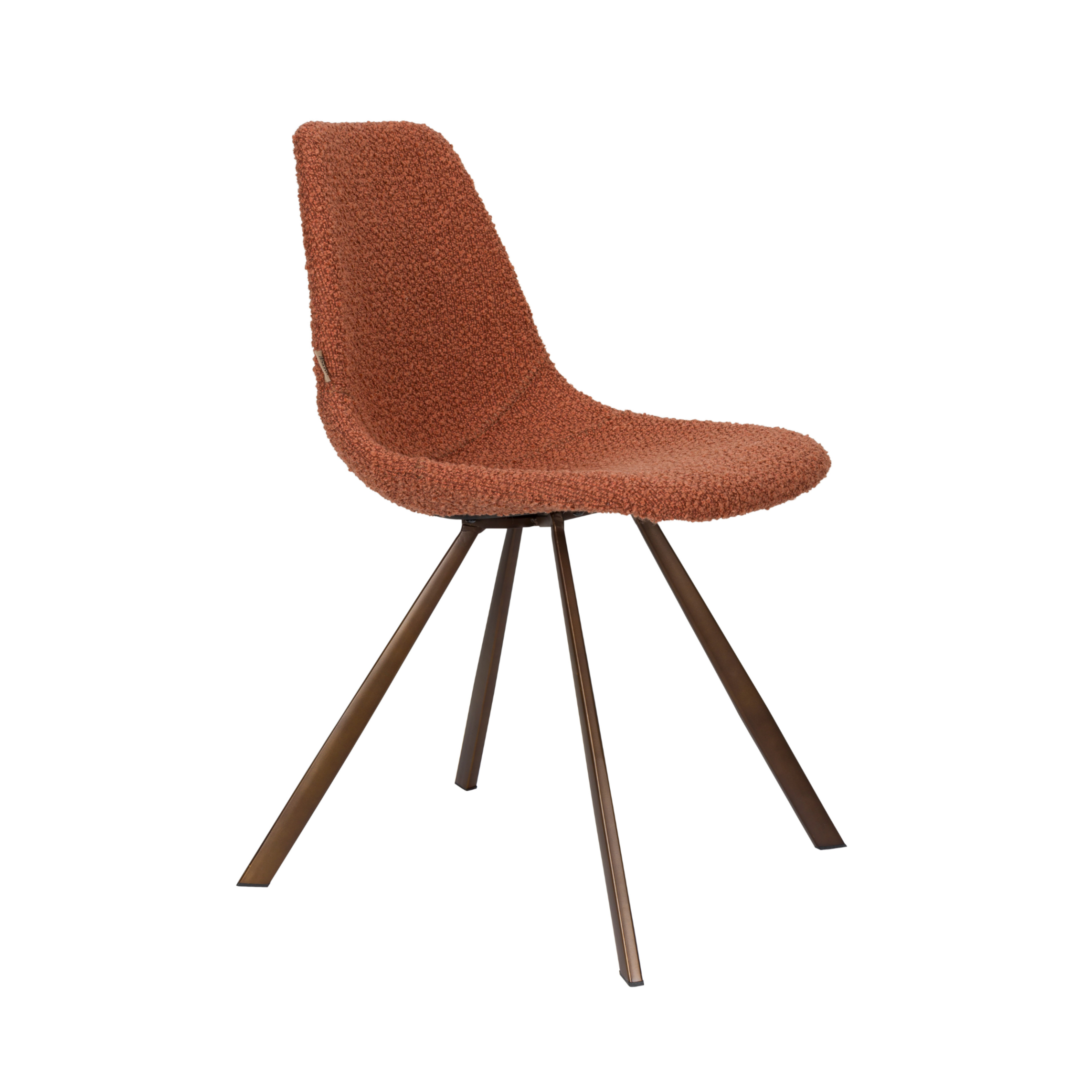 FRANKY chair brown with brown base