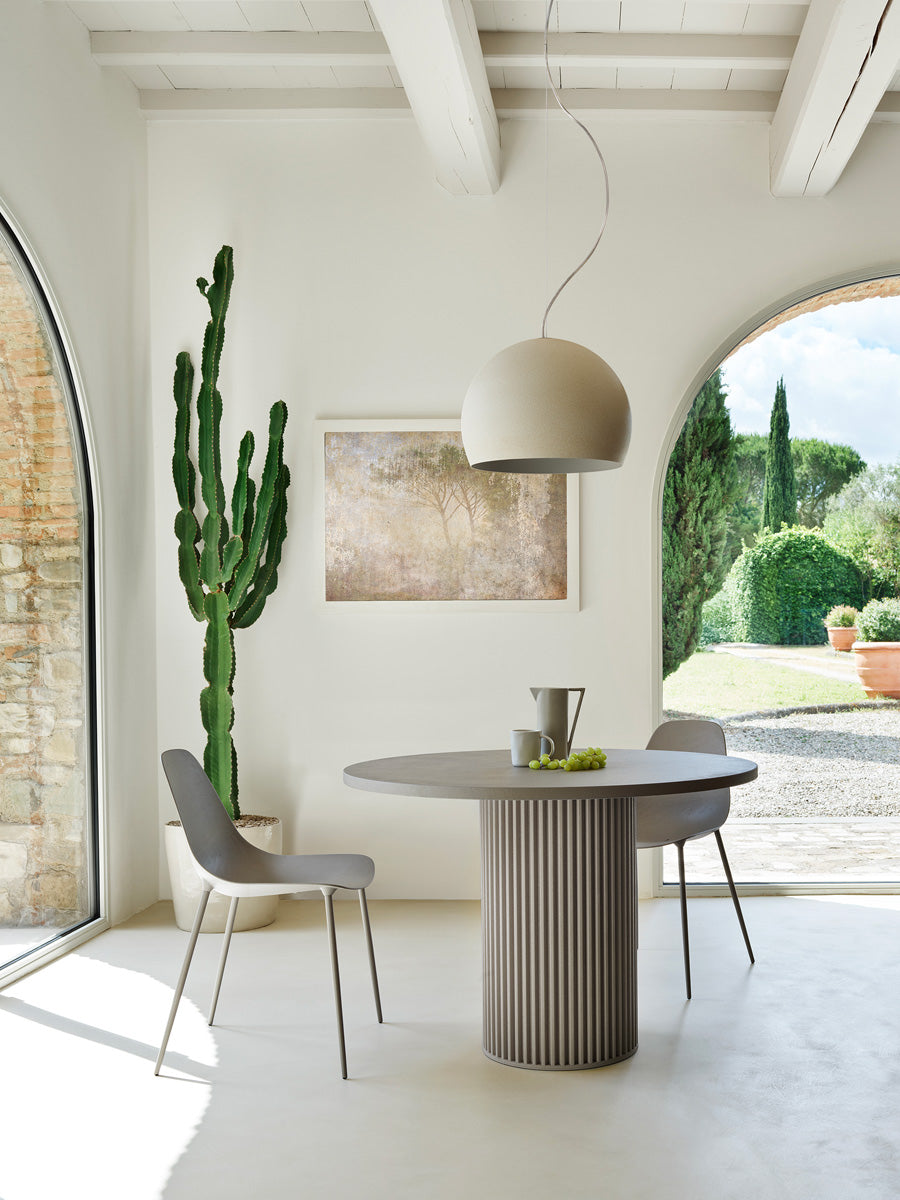 Runder Außentisch HERCLE beige