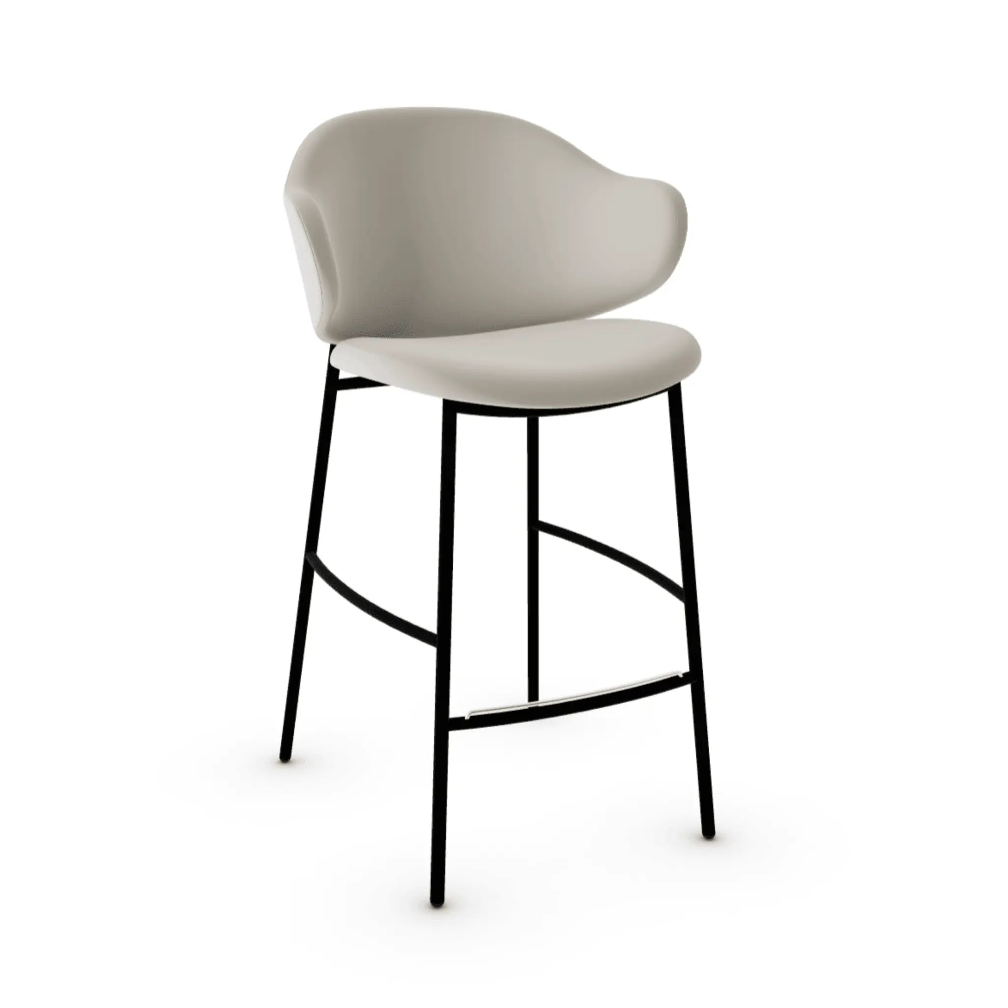 Hoker aksamitny HOLLY kremowy Calligaris matowa czerń Eye on Design