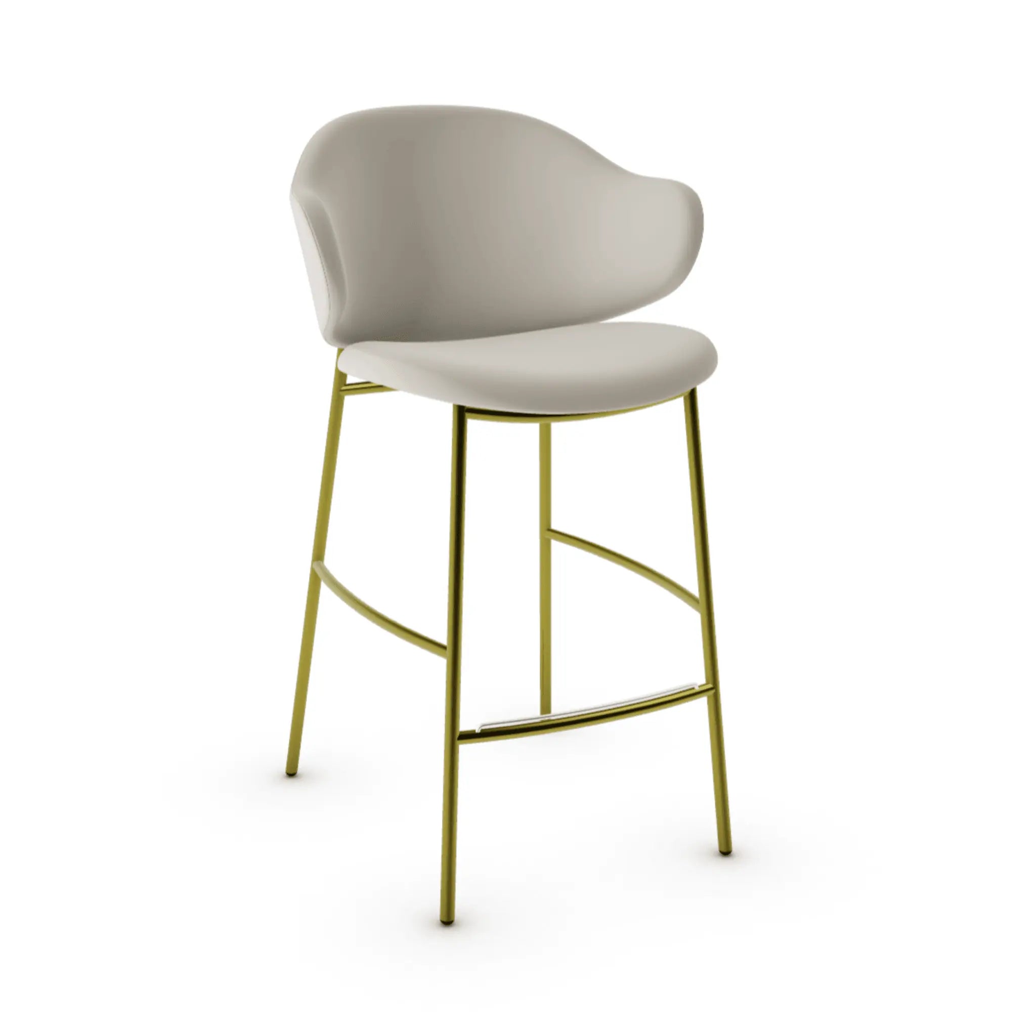 Hoker aksamitny HOLLY kremowy Calligaris matowy mosiądz Eye on Design