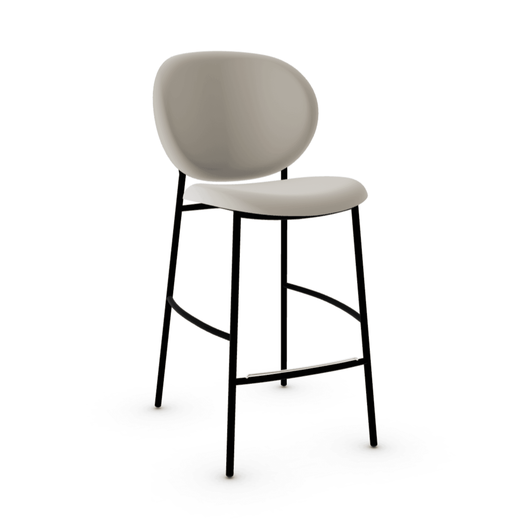 Hoker aksamitny INÈS kremowy Calligaris matowa czerń Eye on Design