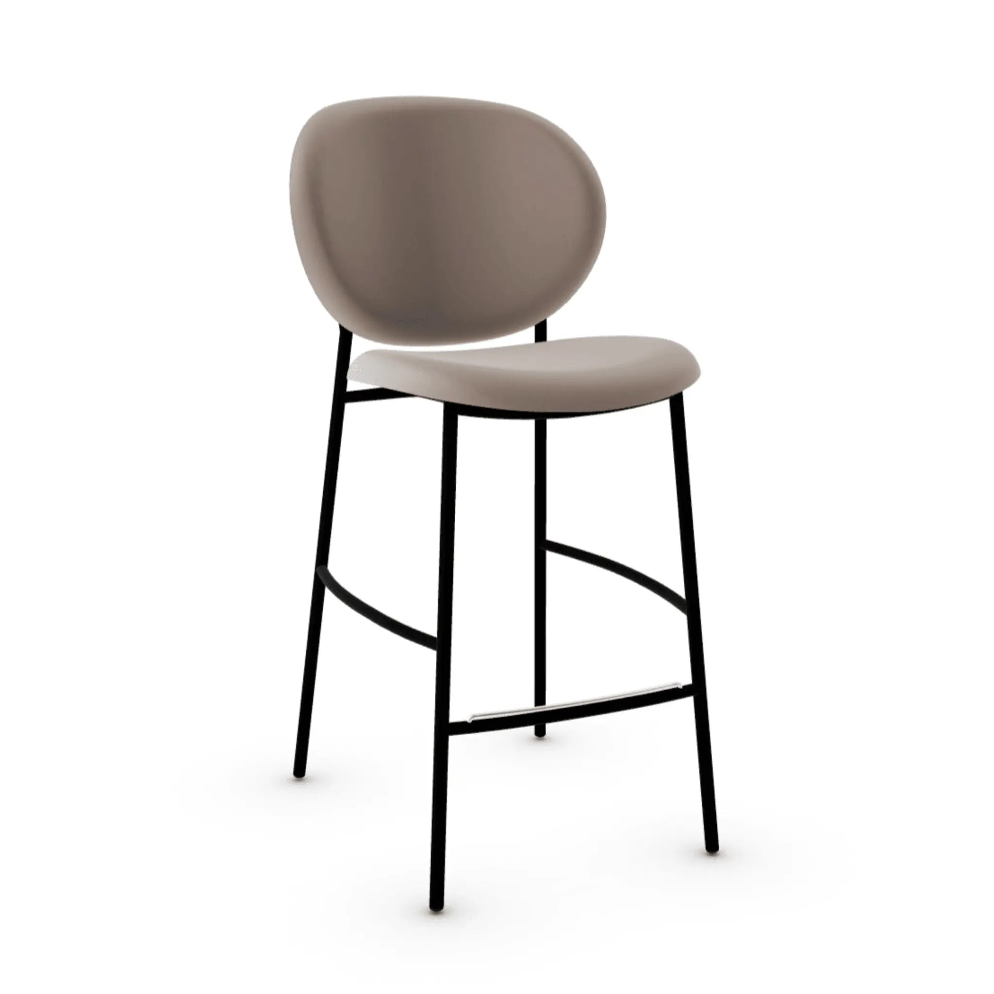 Hoker aksamitny INÈS piaskowy Calligaris matowa czerń Eye on Design