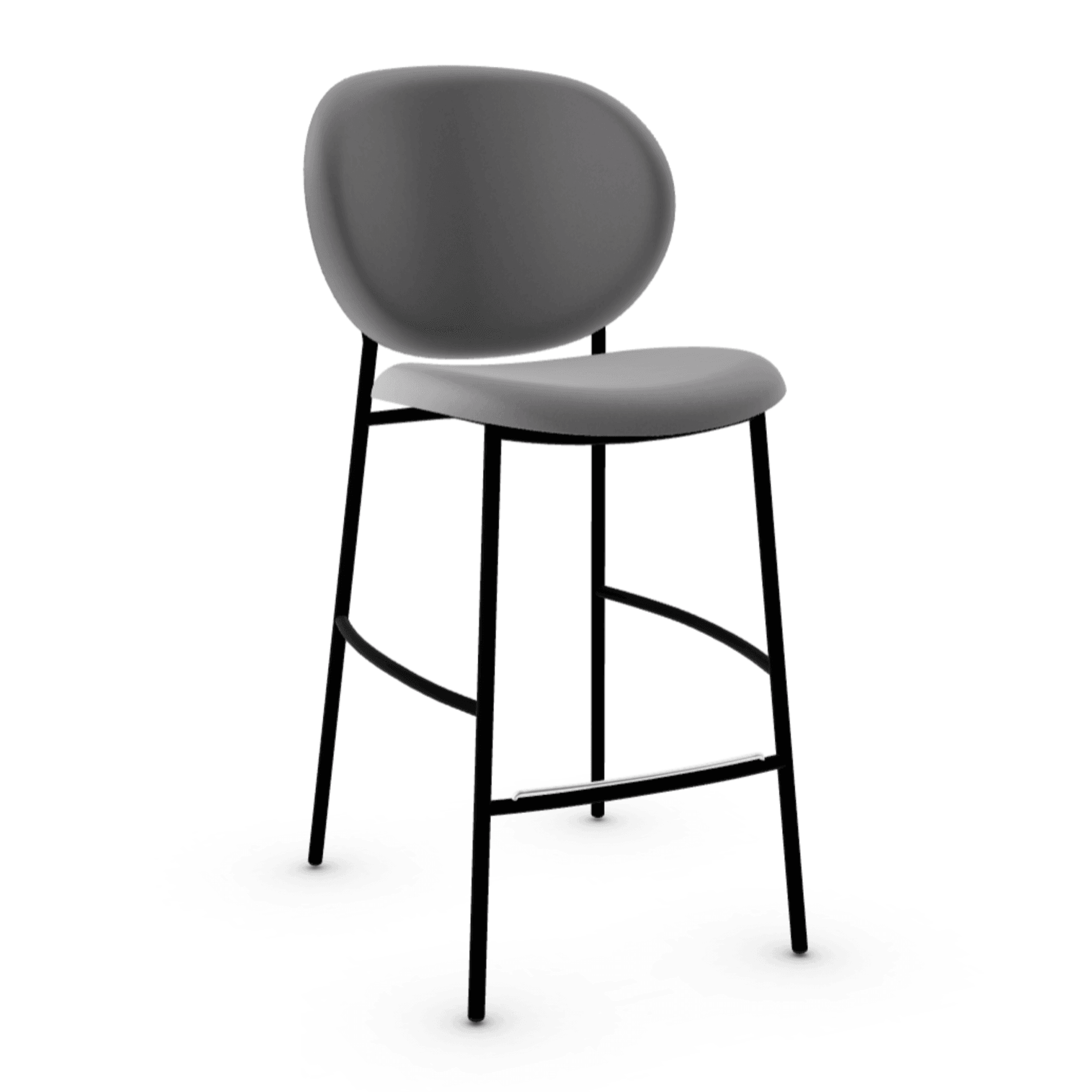 Hoker aksamitny INÈS szary Calligaris matowa czerń Eye on Design