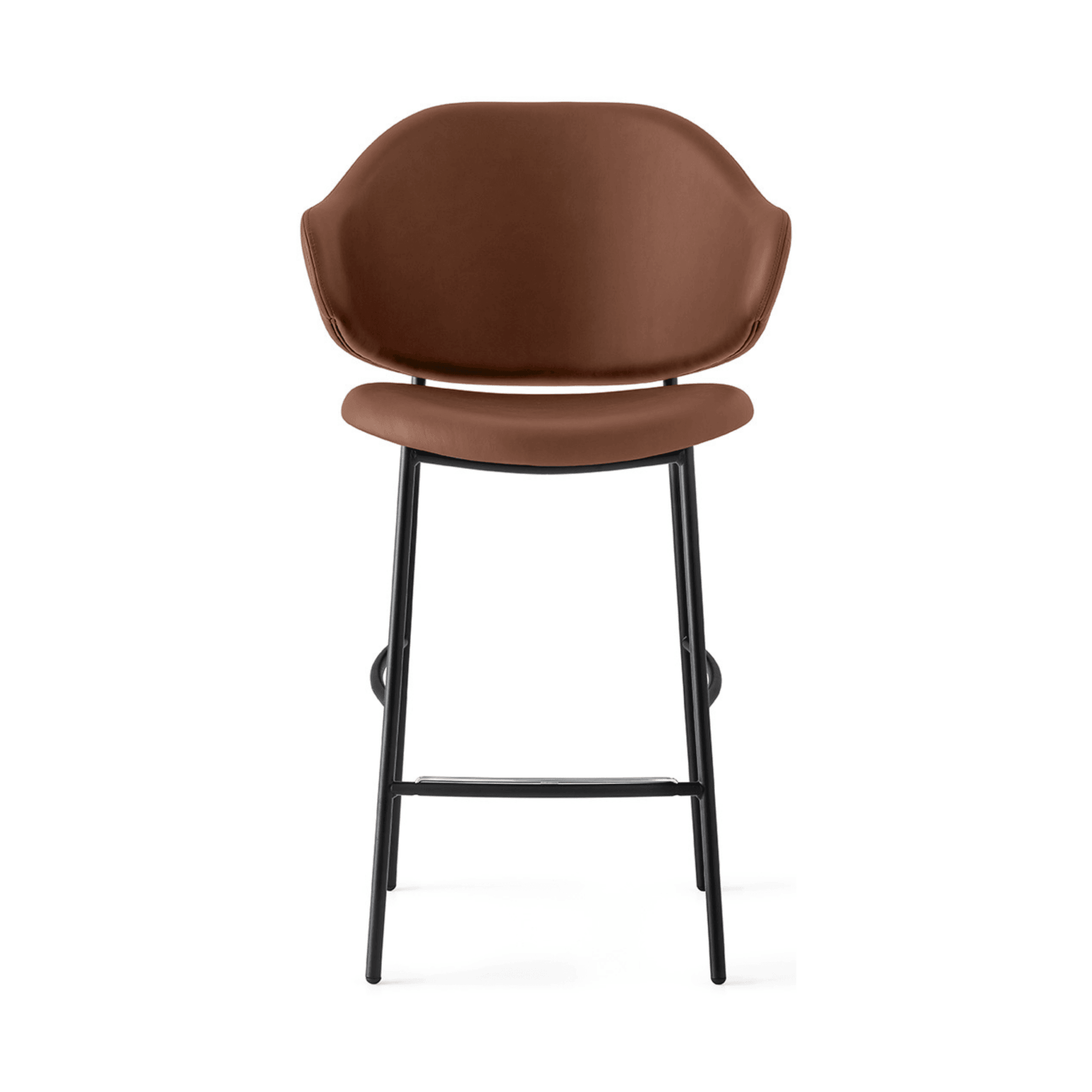 Hoker HOLLY brązowa ekoskóra Calligaris matowa czerń Eye on Design