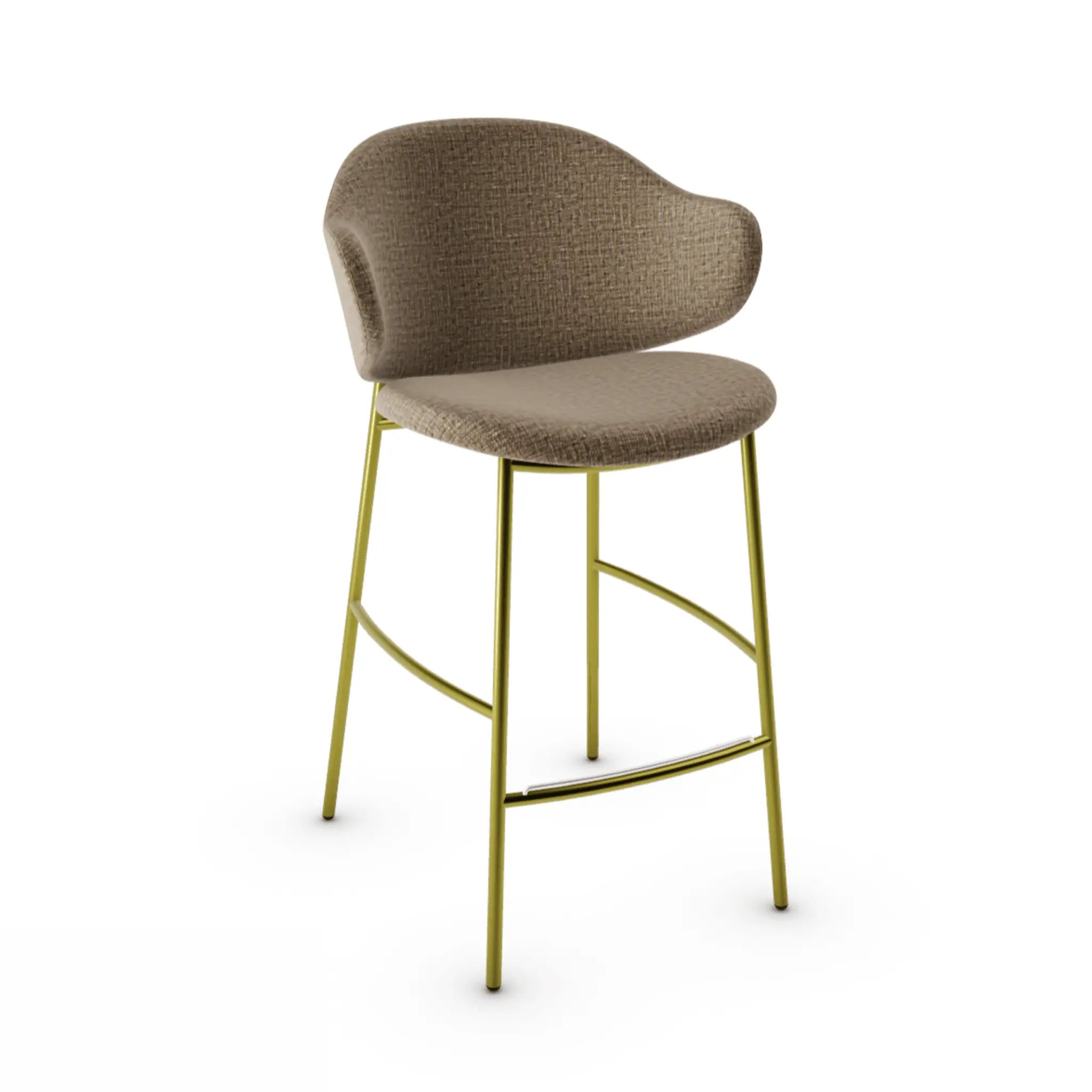 Hoker HOLLY melanż brązowy Calligaris matowy mosiądz Eye on Design