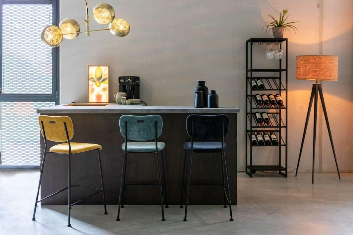 Hoker niski BENSON granatowy Zuiver Eye on Design