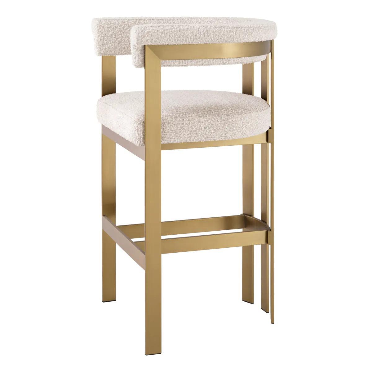 Hoker w tkaninie boucle CLUBHOUSE kremowy Eichholtz 104 cm Eye on Design