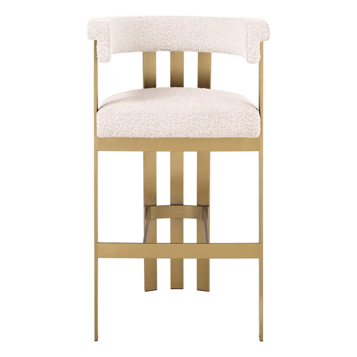 Hoker w tkaninie boucle CLUBHOUSE kremowy Eichholtz Eye on Design