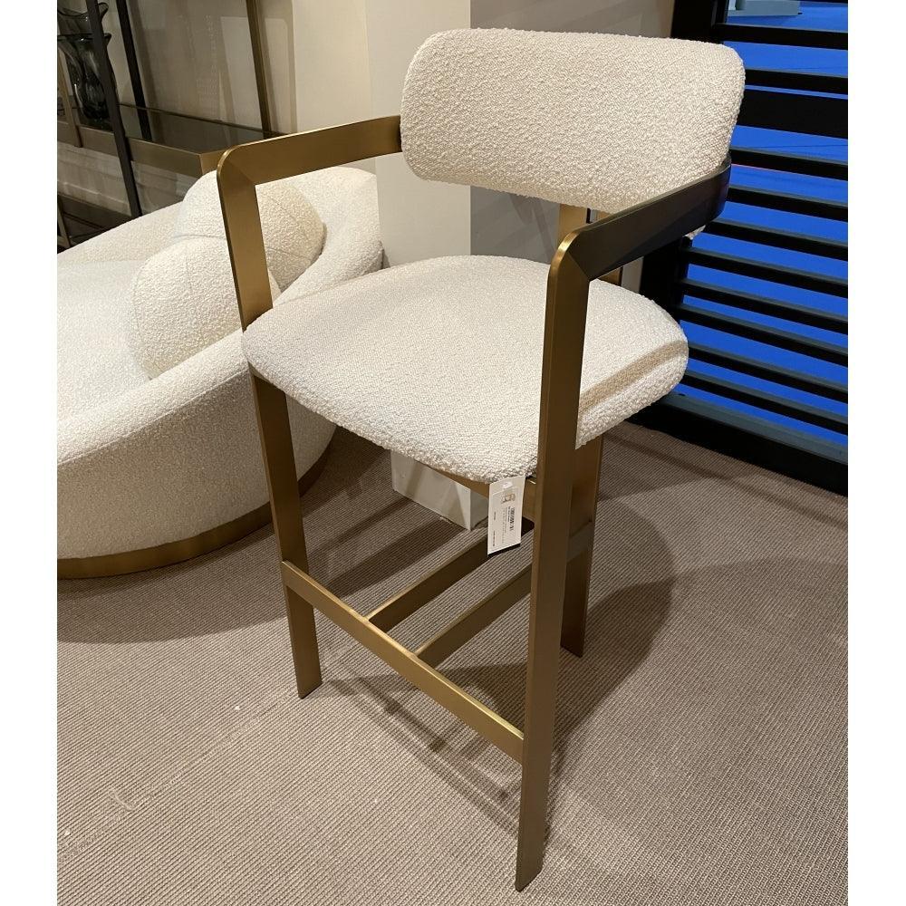 Hoker w tkaninie bouclé DONATO kremowy ze złotym Eichholtz 97 cm Eye on Design