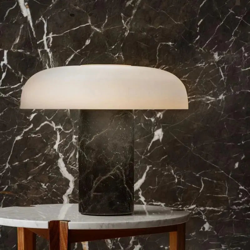 Lampa stołowa TROPICO czarny marmur z oświetleniem LED