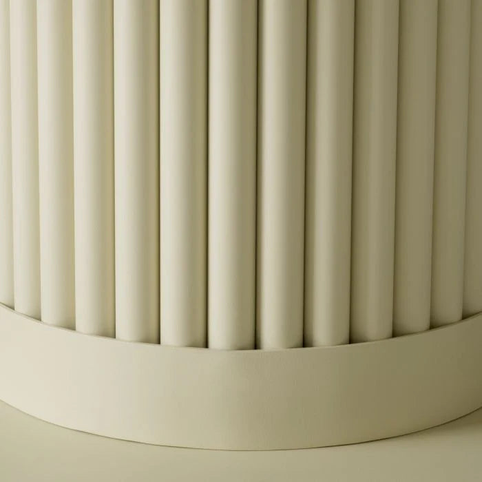 Kaffeetisch für den Außenbereich VOLTERRA cremefarbene Keramik