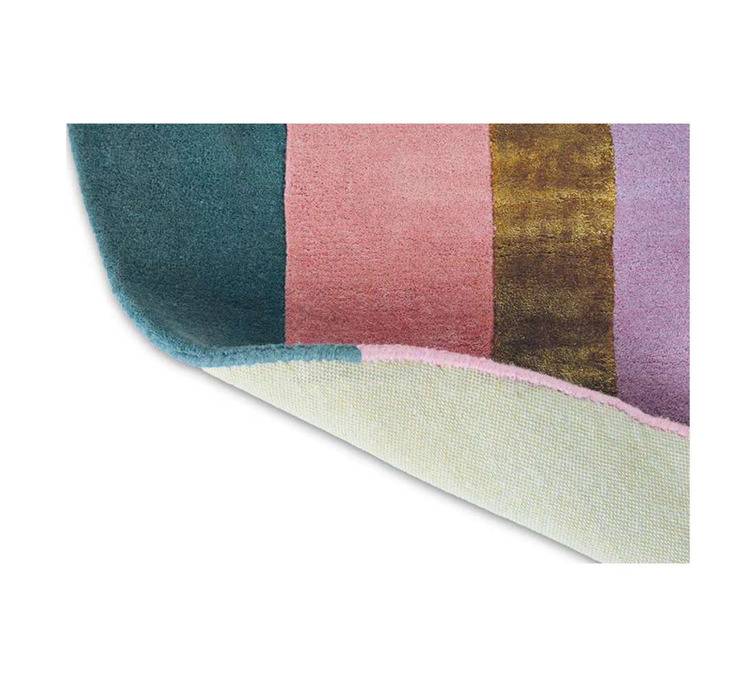 Untymmetrical rug Jardin pink