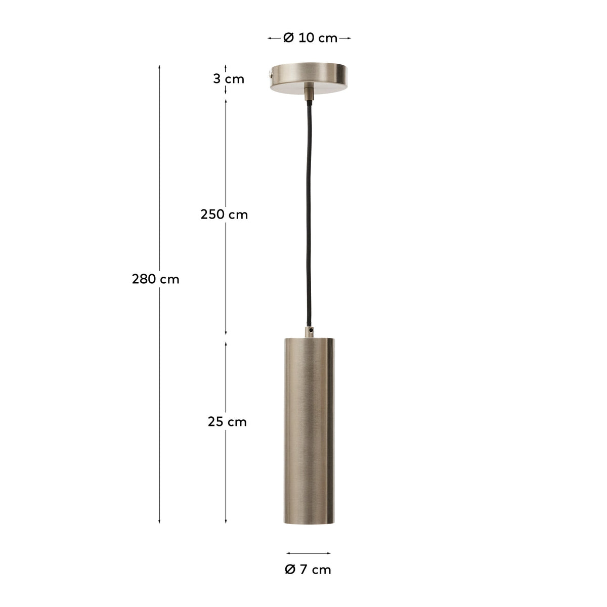 Lampa sufitowa ANDIA srebrny aluminium – wymiary