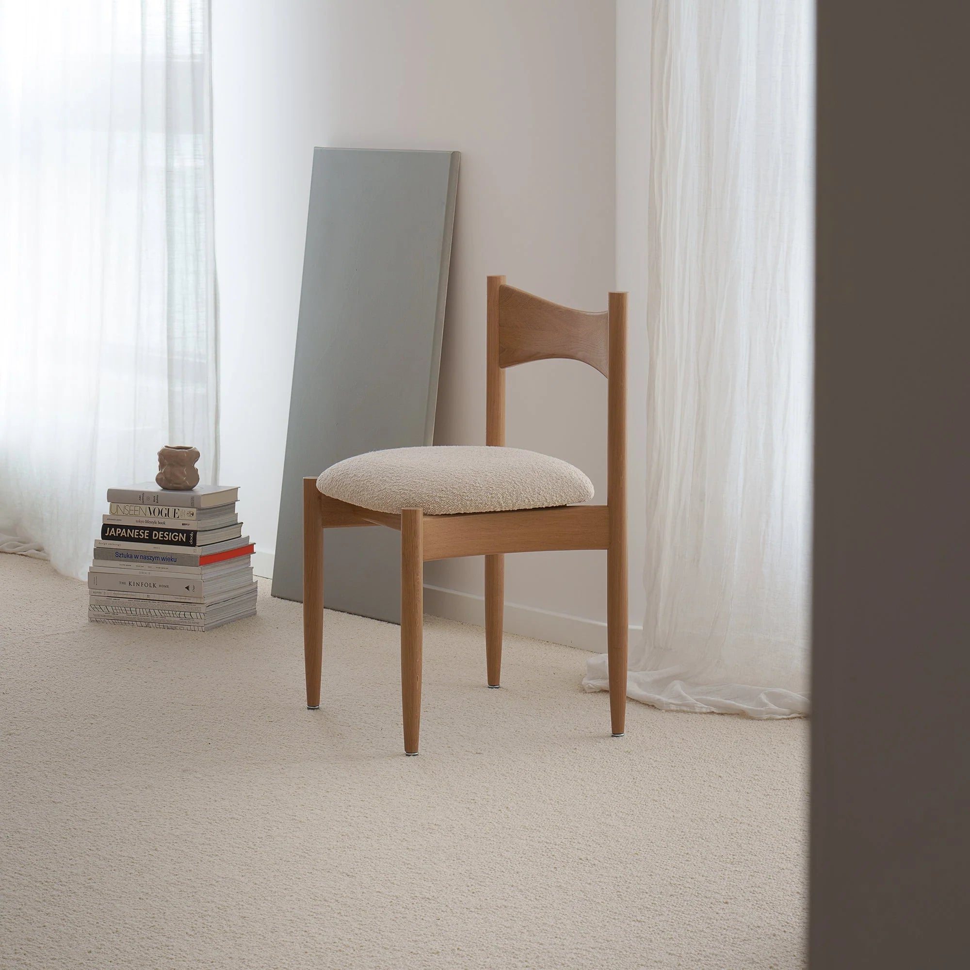 KEMI Chair Beige with Oak Wood