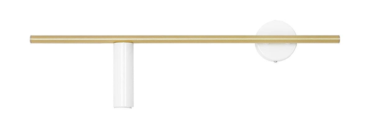 Kinkiet lewostronny TREVO biały z mosiężnym wykończeniem Artera Eye on Design