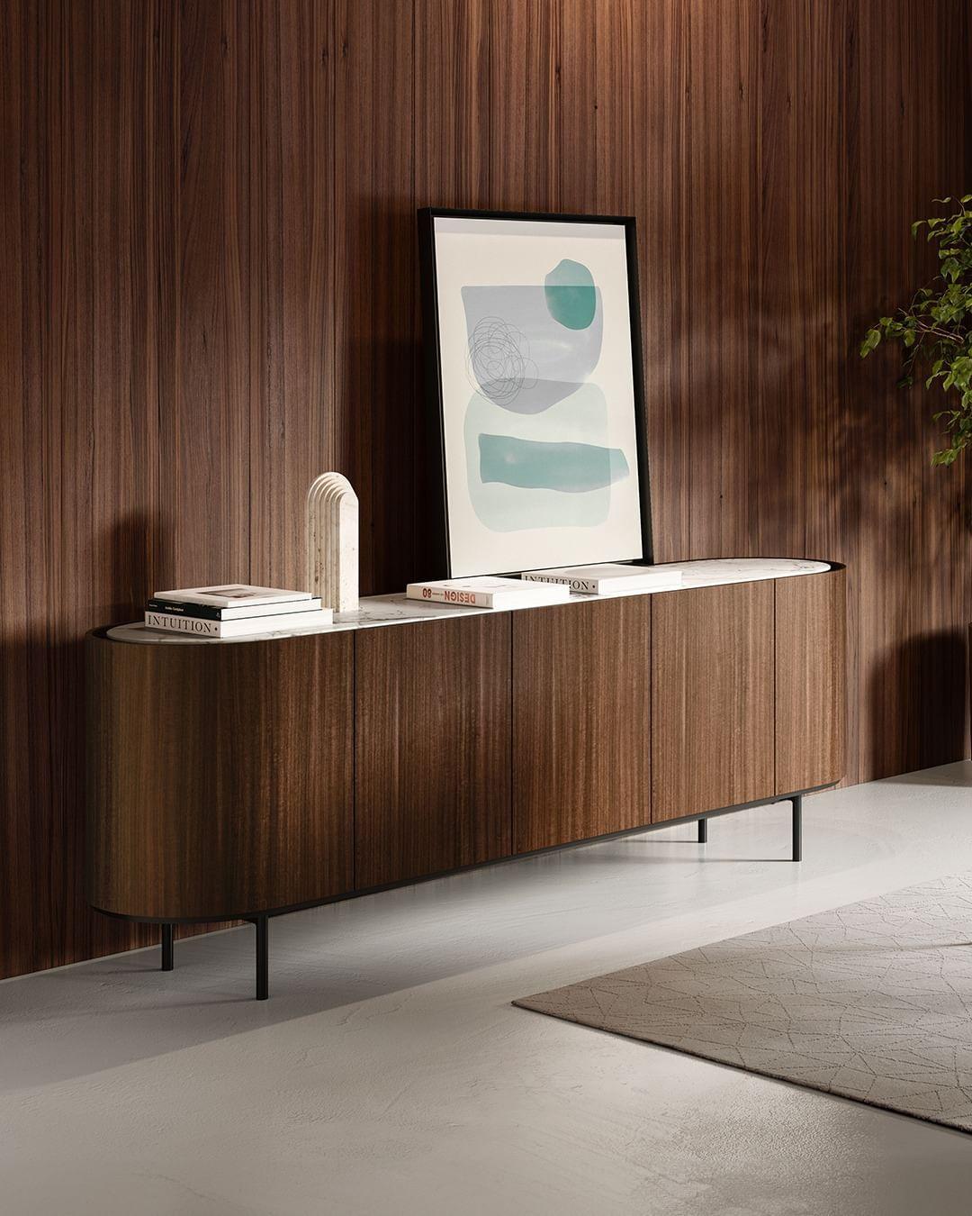 Komoda LAKE ciemnobrązowy Calligaris Eye on Design