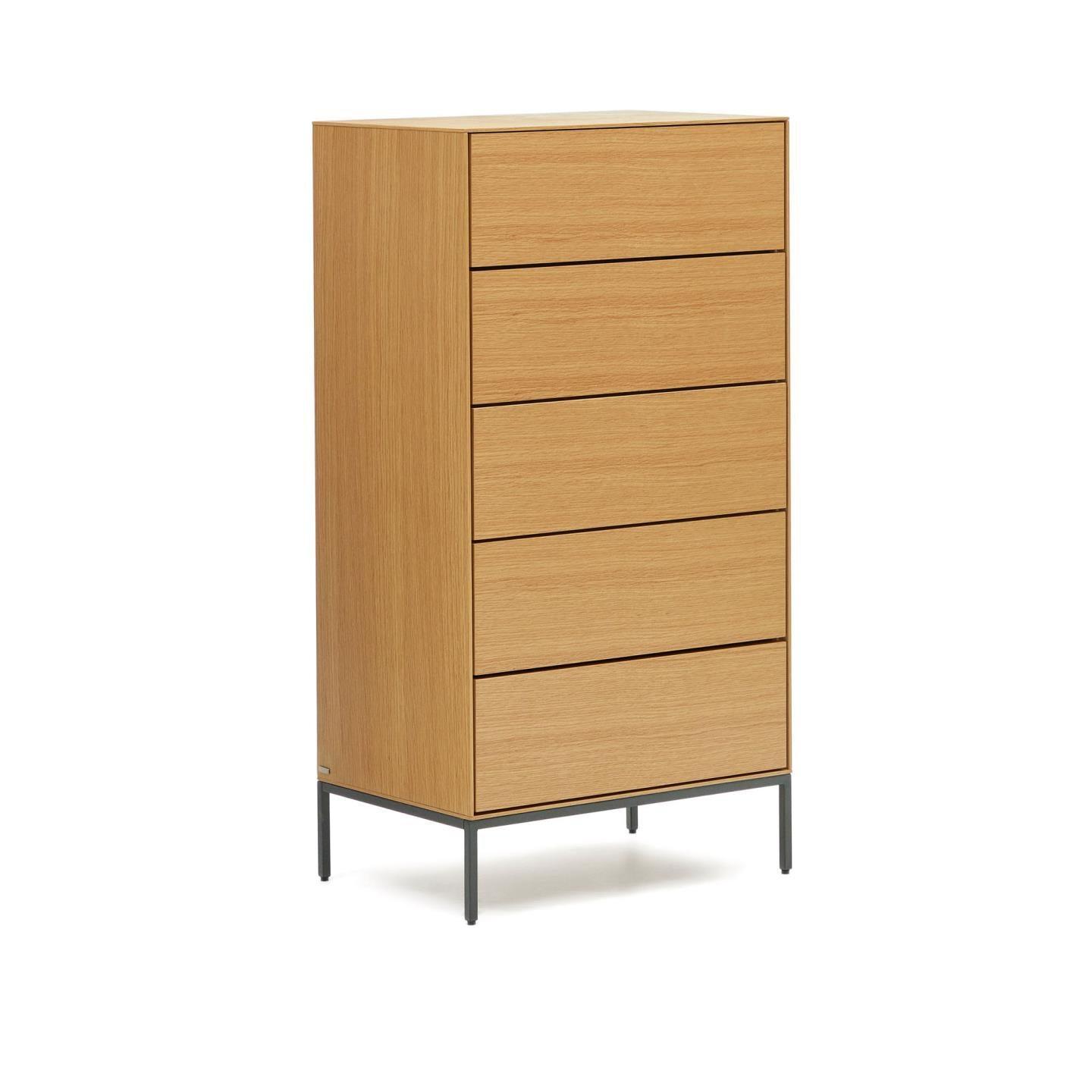Komoda wysoka z szufladami VEDRANA fornir dębowy La Forma Eye on Design