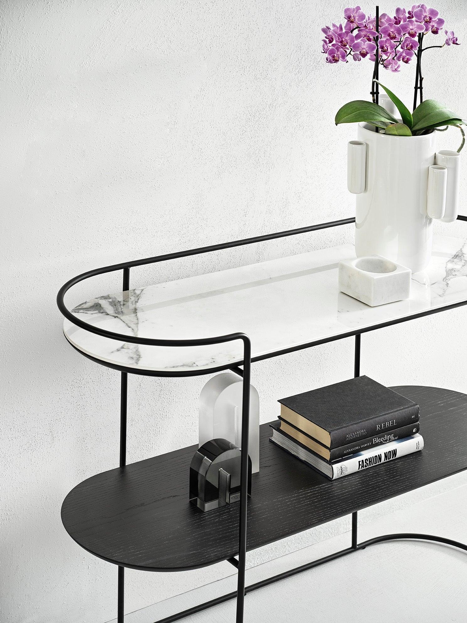 Konsola ATOLLO czarna podstawa Calligaris Eye on Design