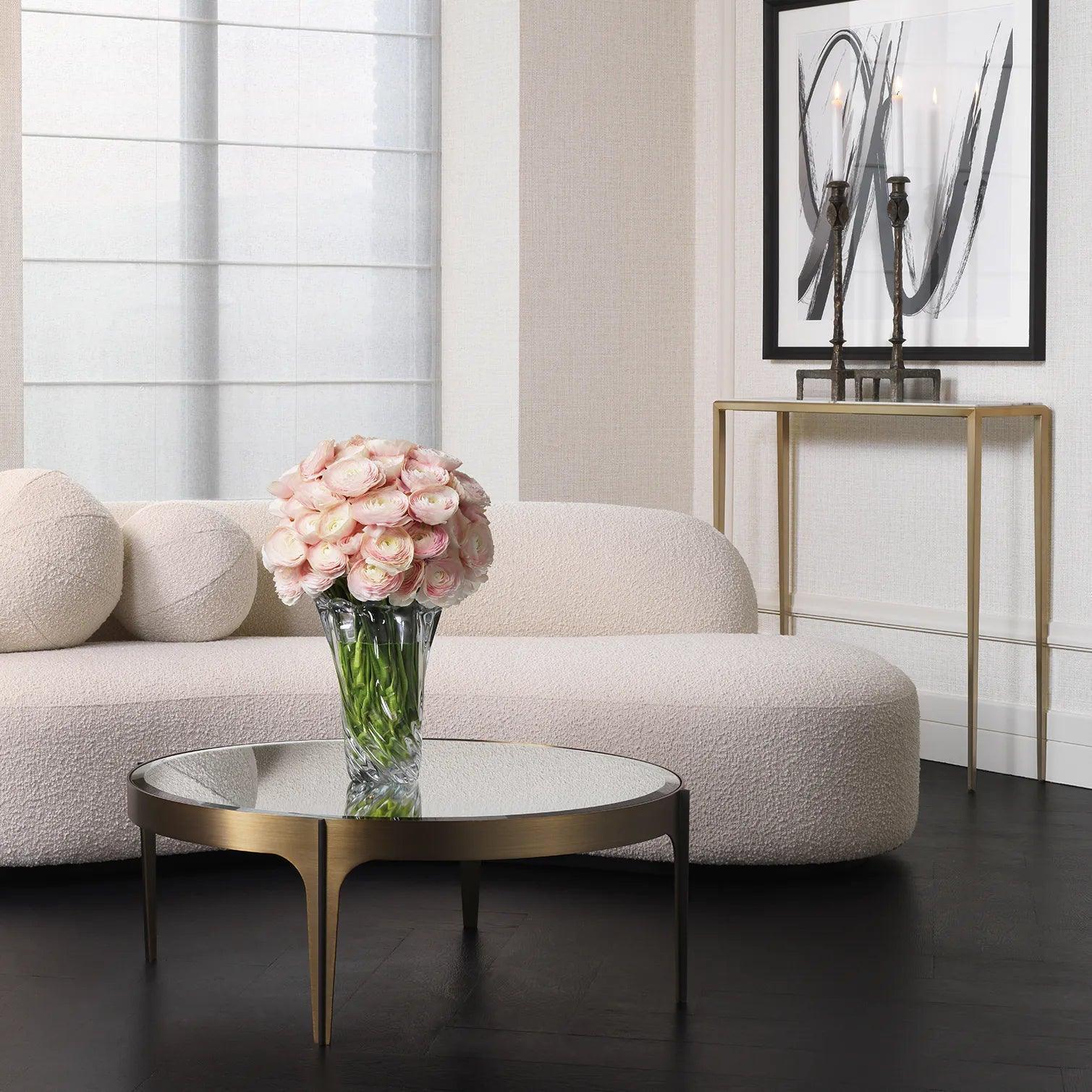 Konsola HENLEY złota podstawa z marmurowym blatem Eichholtz Eye on Design