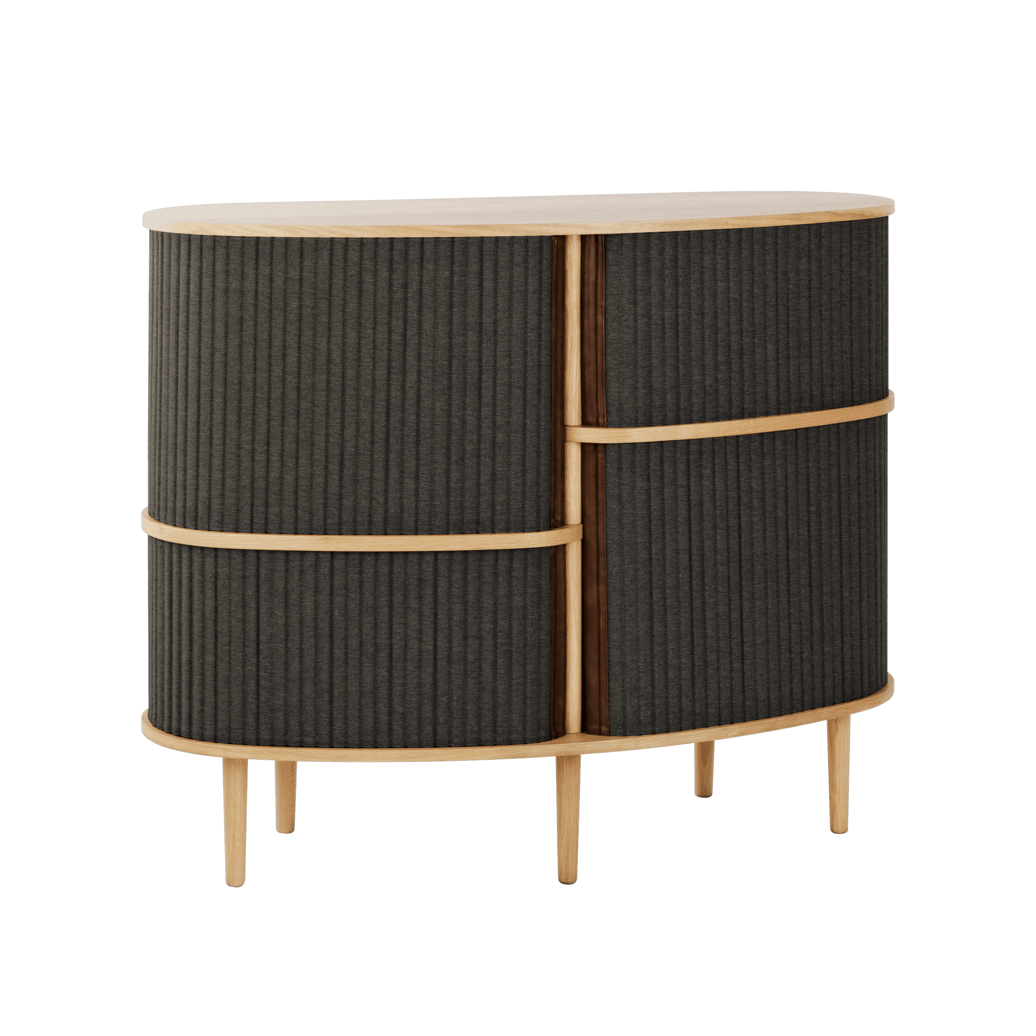 Kredens AUDACIOUS antracytowy z dębem UMAGE Eye on Design