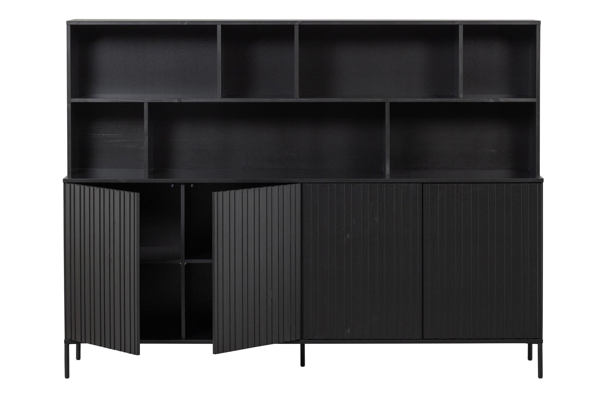 Kredens GRAVURE czarne drewno sosnowe Woood Exclusive Eye on Design