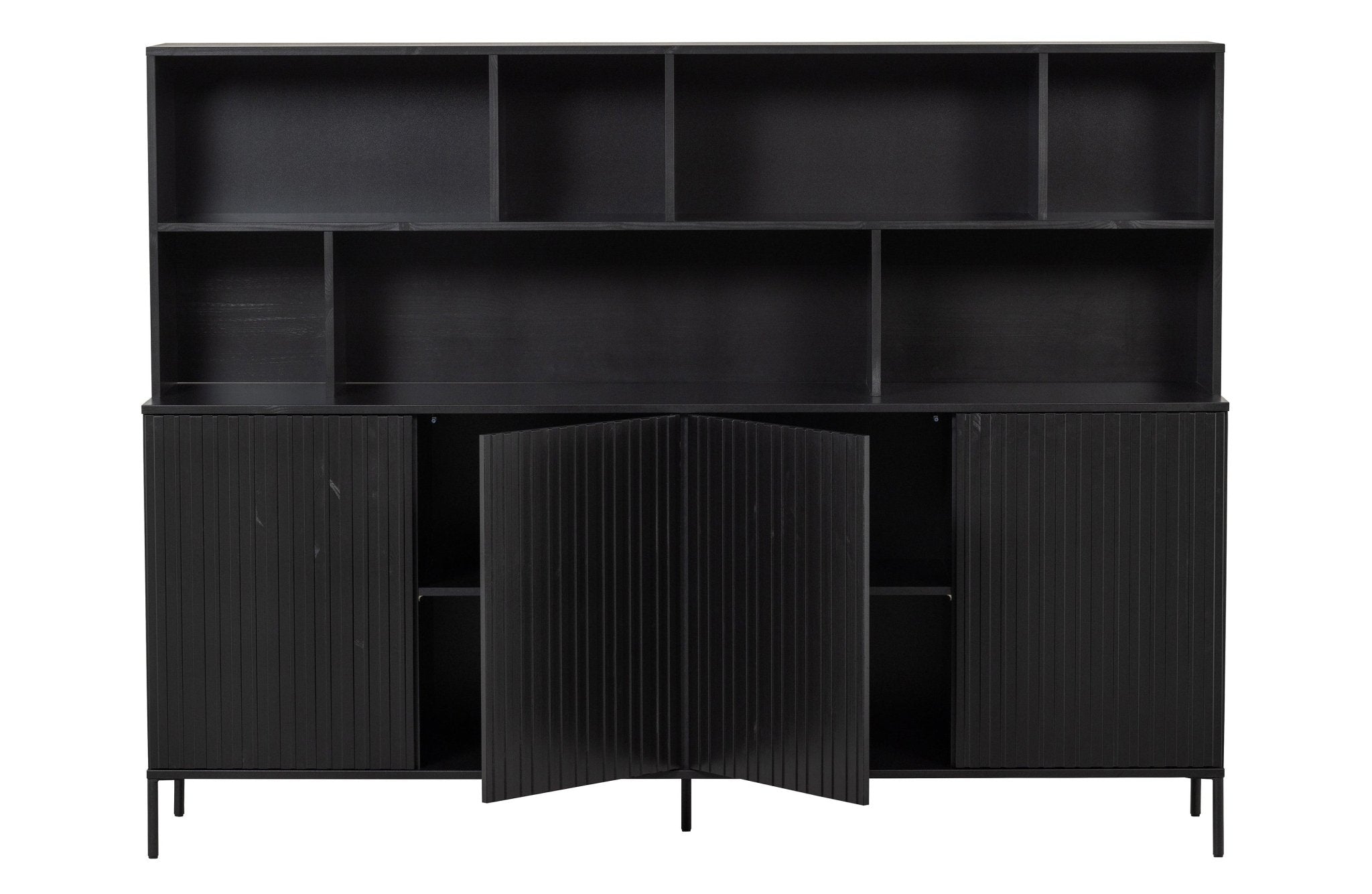 Kredens GRAVURE czarne drewno sosnowe Woood Exclusive Eye on Design