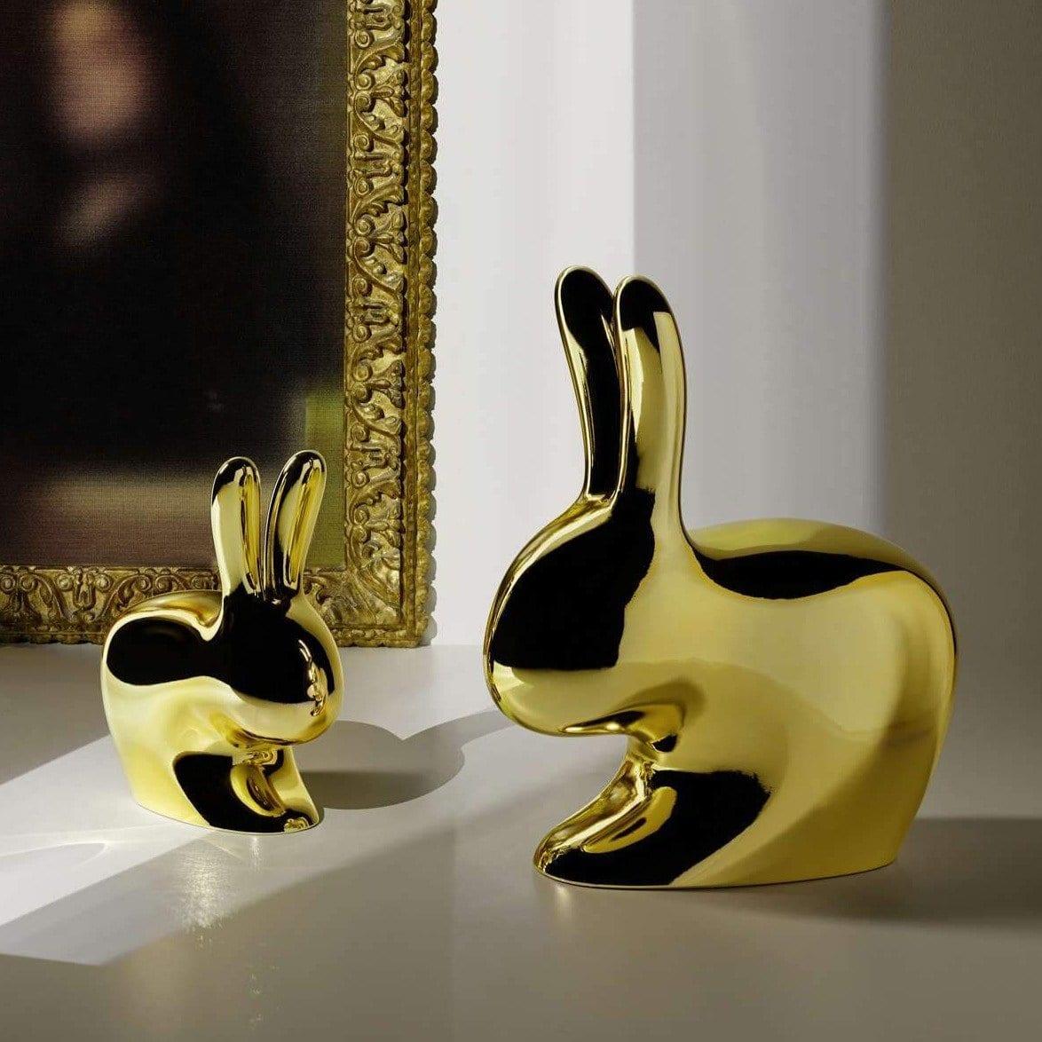 Krzesełko BABY RABBIT METALLIC złoty Qeeboo Eye on Design