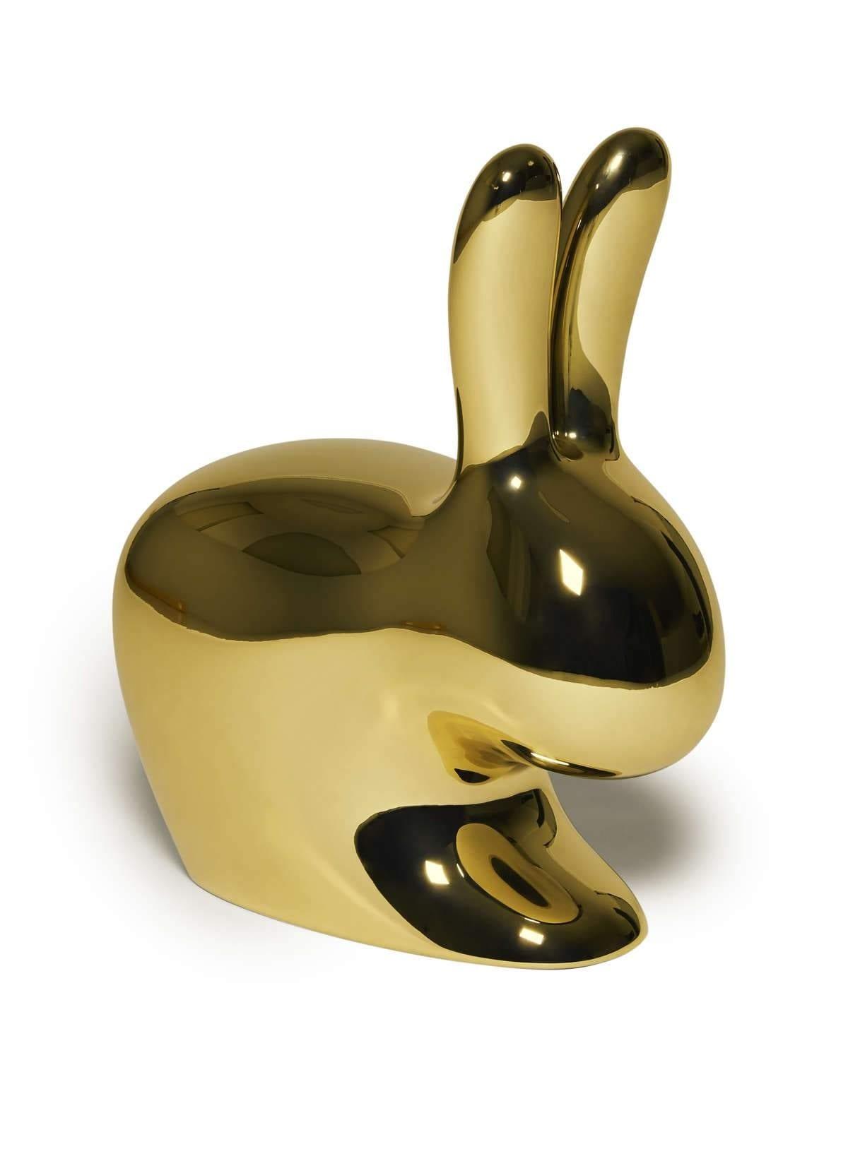 Krzesełko BABY RABBIT METALLIC złoty Qeeboo Eye on Design