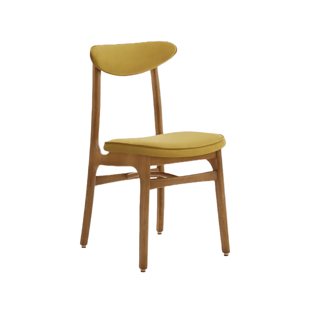 Krzesło 200-190 żółty w tkaninie Shine Velvet Mustard 366 concept Eye on Design