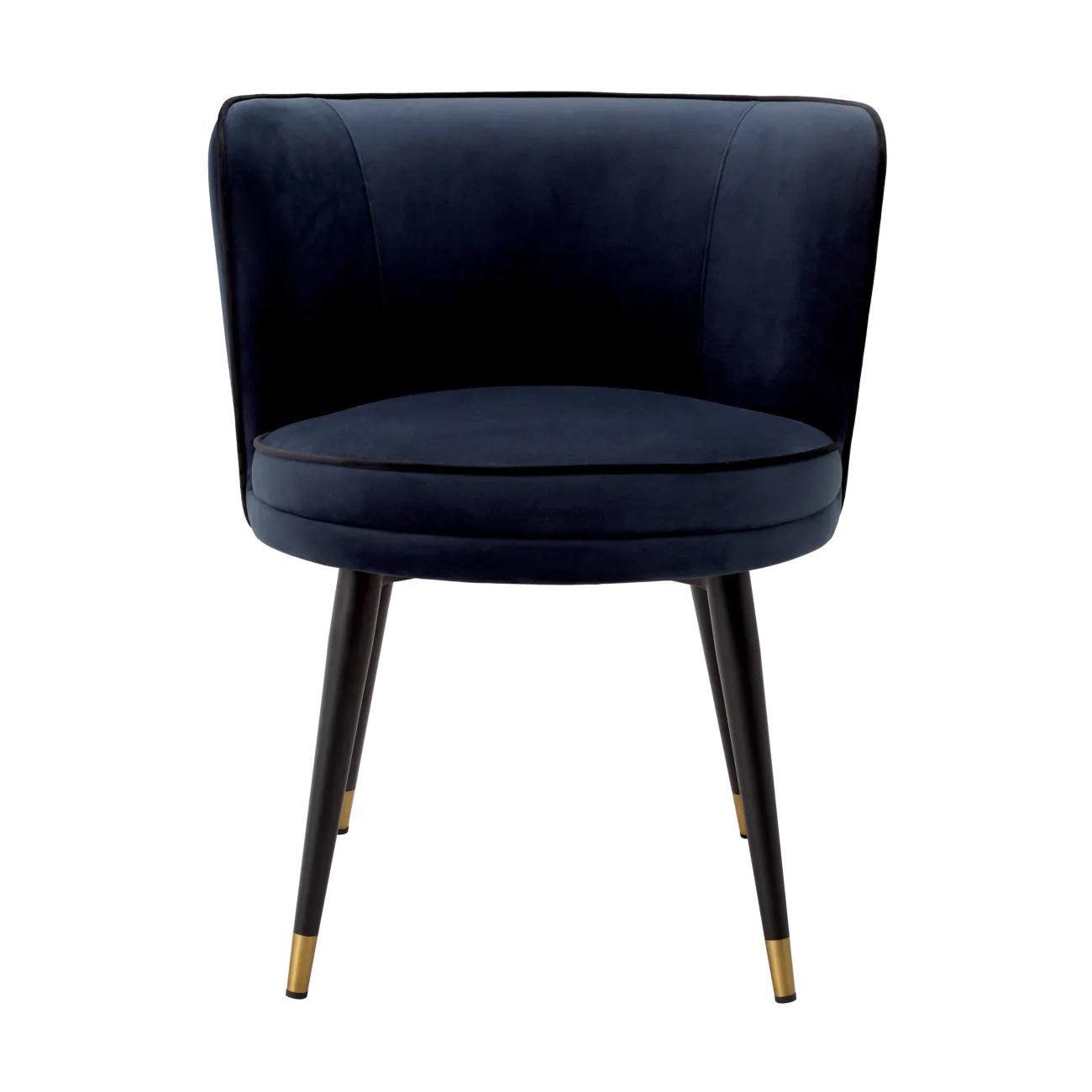 Krzesło aksamitne GRENADA ciemnoniebieski Eichholtz Eye on Design