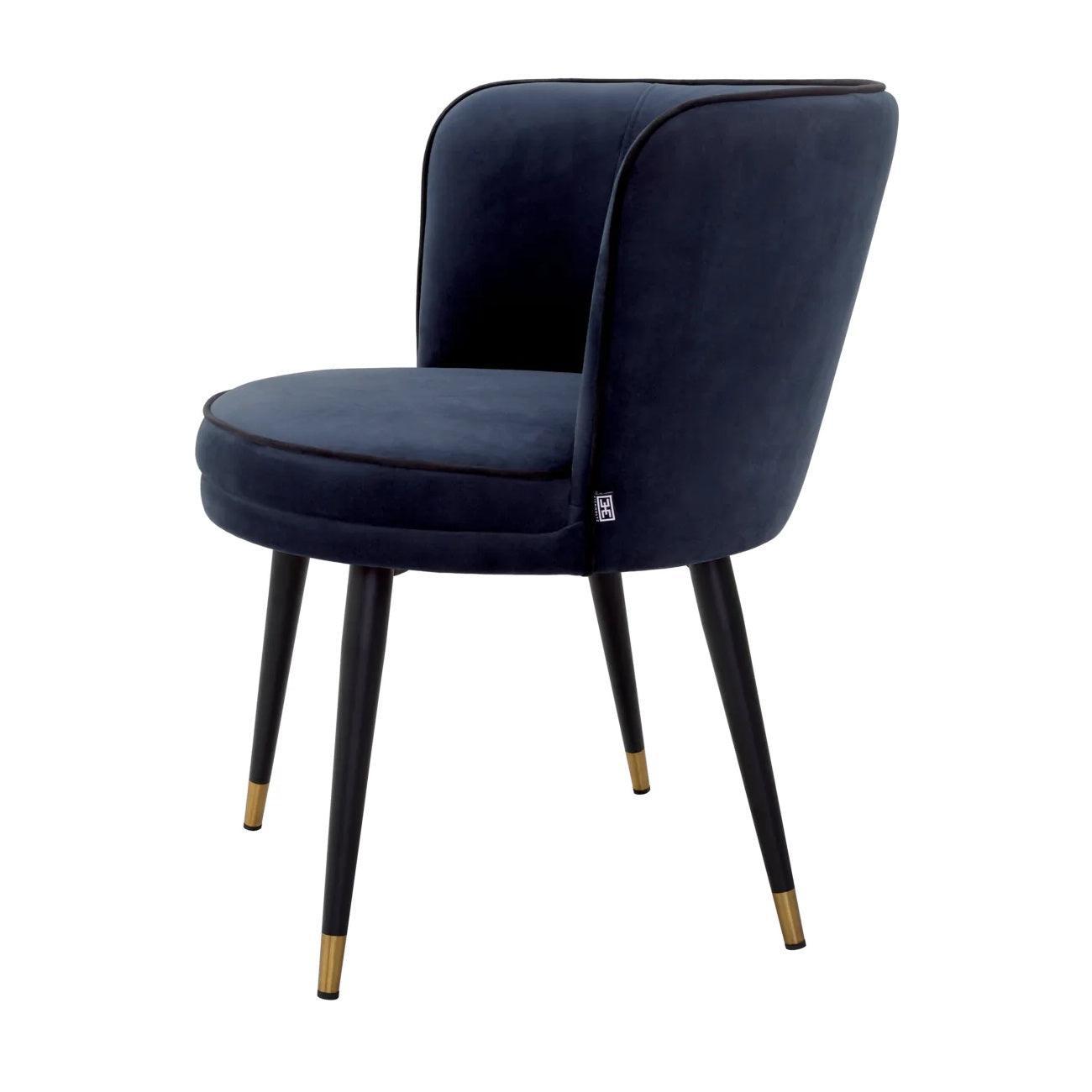 Krzesło aksamitne GRENADA ciemnoniebieski Eichholtz Eye on Design