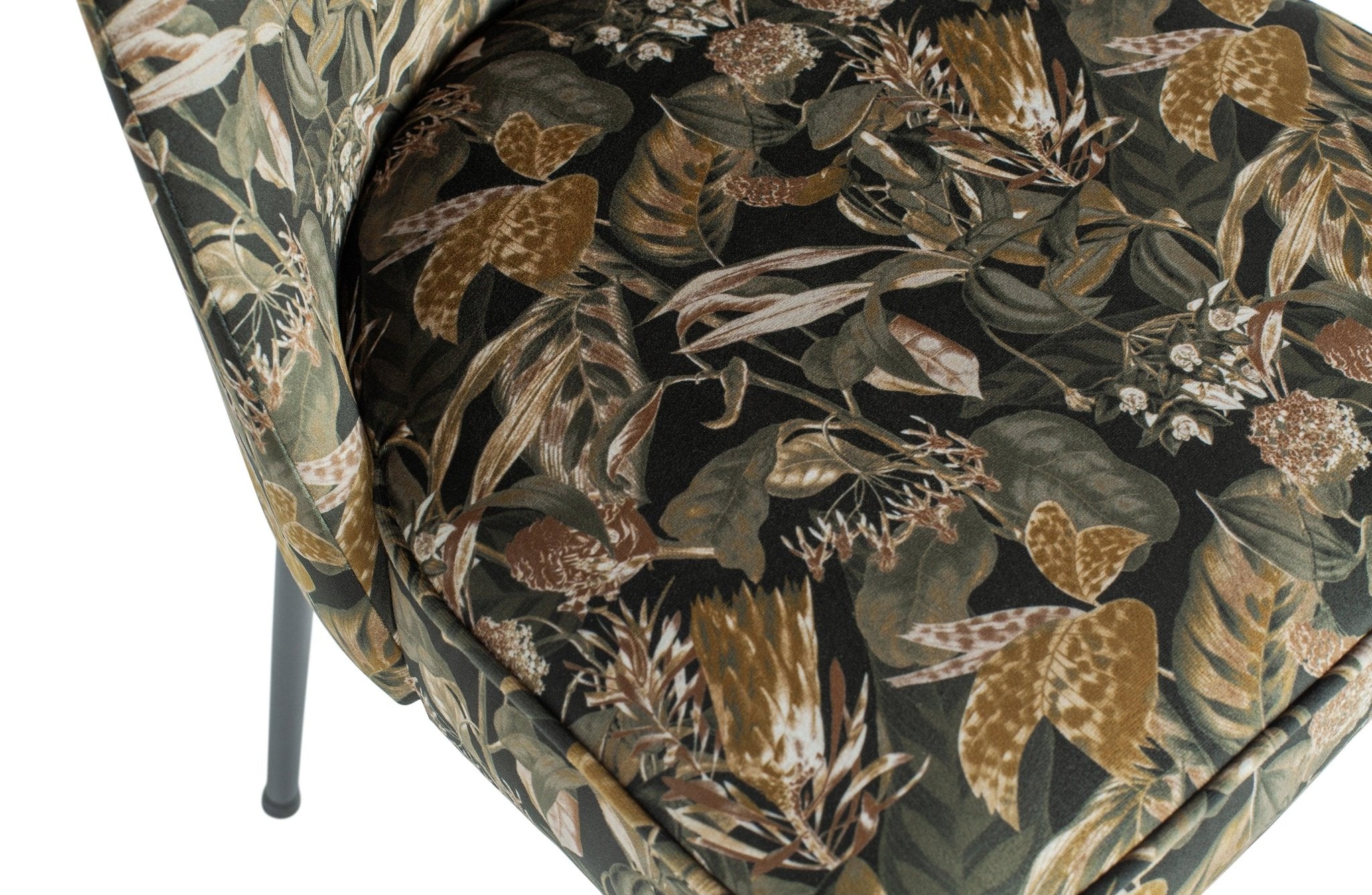 Krzesło aksamitne VOGUE BOUQUET roślinny print Be Pure Eye on Design