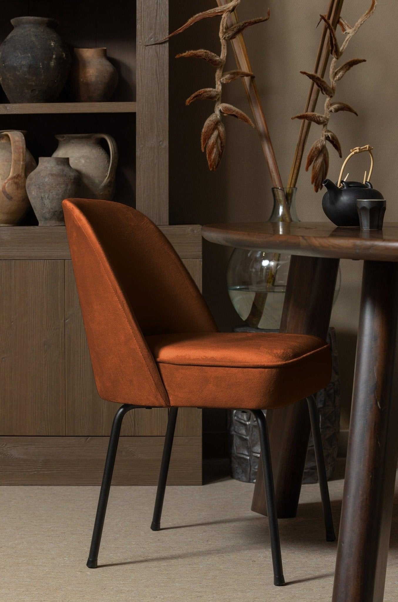 Krzesło aksamitne VOGUE rdzawy Be Pure Eye on Design