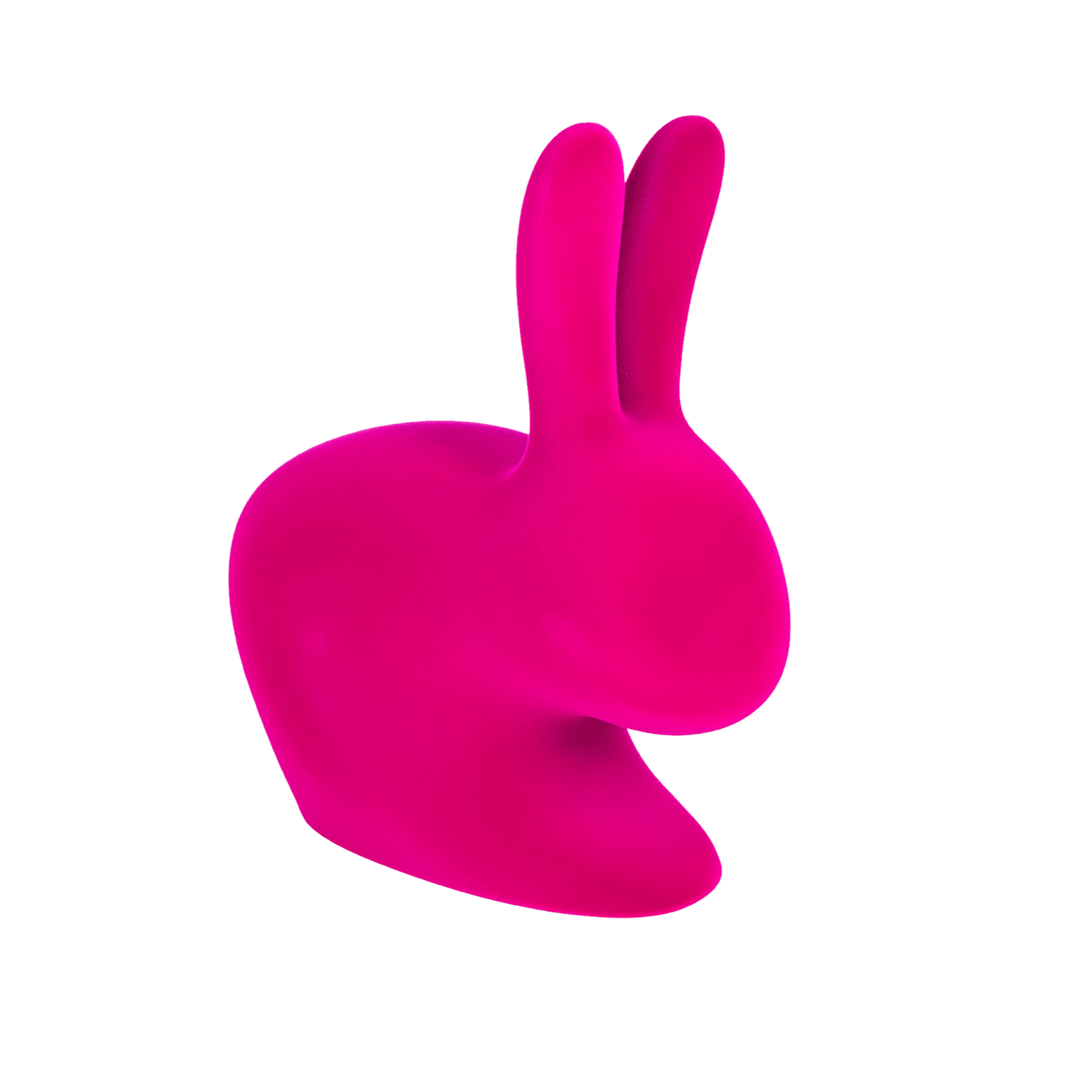 Krzesło BABY RABBIT VELVET fuksja Qeeboo Eye on Design
