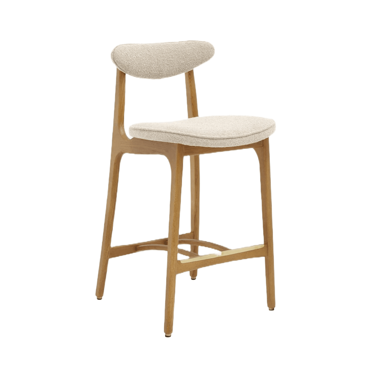 Krzesło barowe 200-190 beżowy w tkaninie Boucle Creme 366 concept Eye on Design