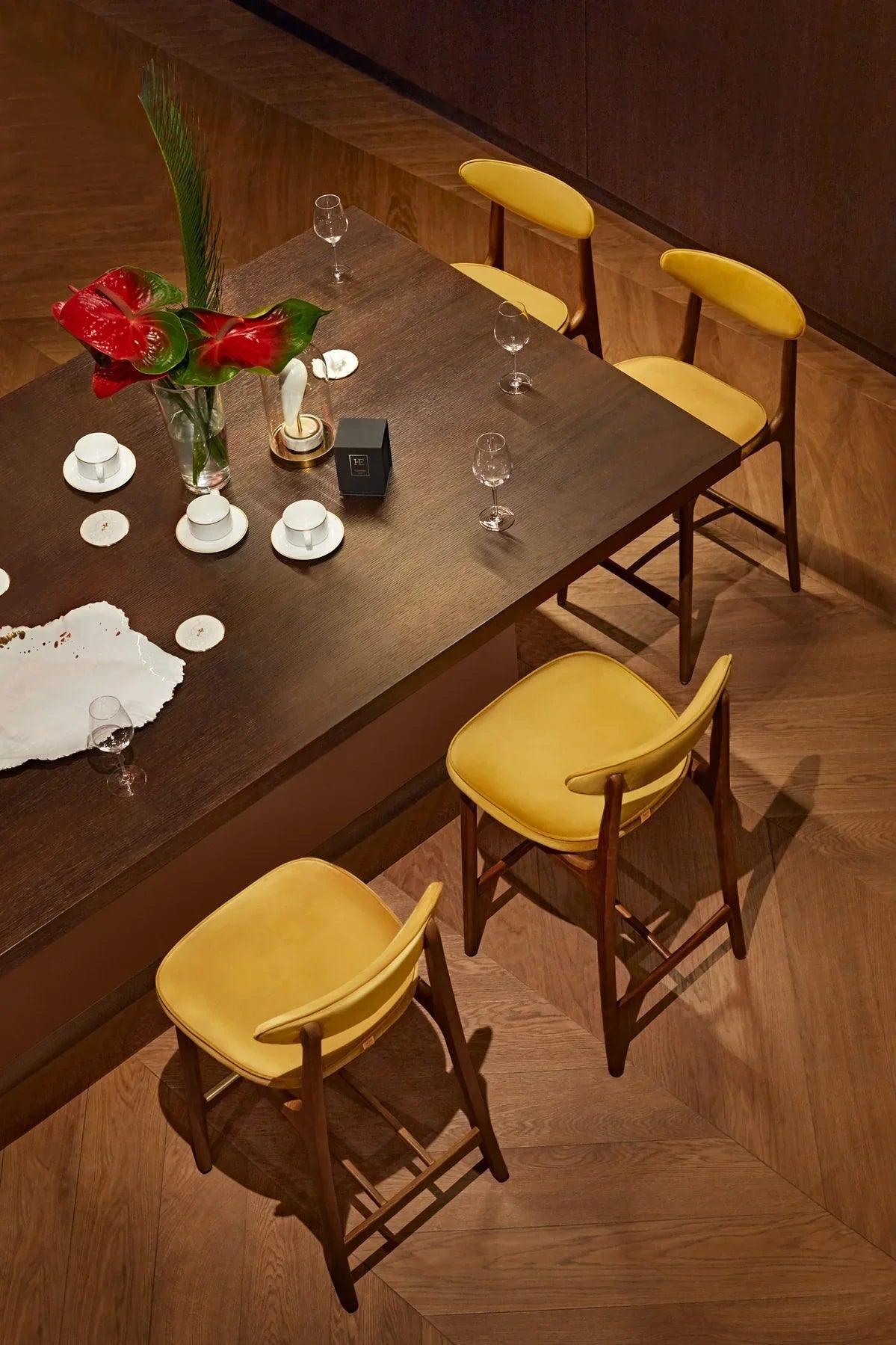 Krzesło barowe 200-190 żółty w tkaninie Coco Mustard 366 concept Eye on Design