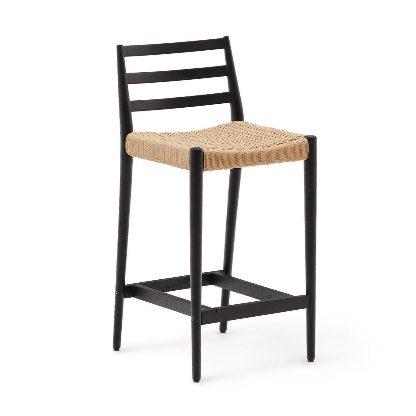 Krzesło barowe ANALY czarne drewno dębowe La Forma Eye on Design