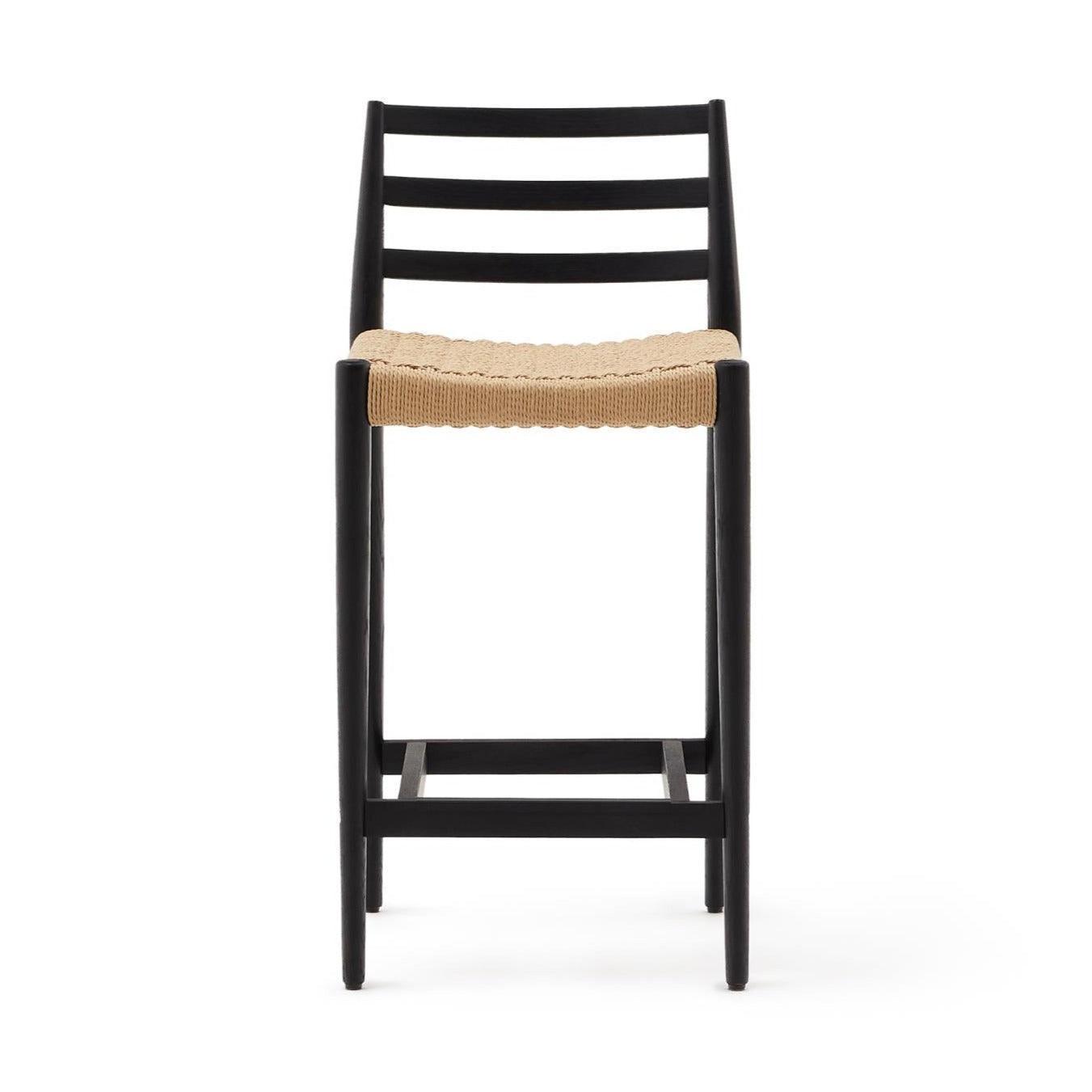 Krzesło barowe ANALY czarne drewno dębowe La Forma Eye on Design